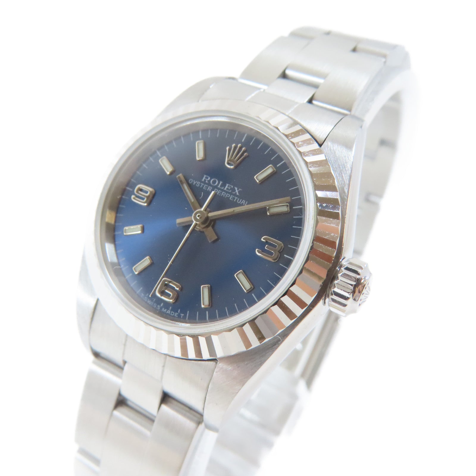 ROLEX Datejust不鏽鋼手錶自動機芯藍色#16.5cm