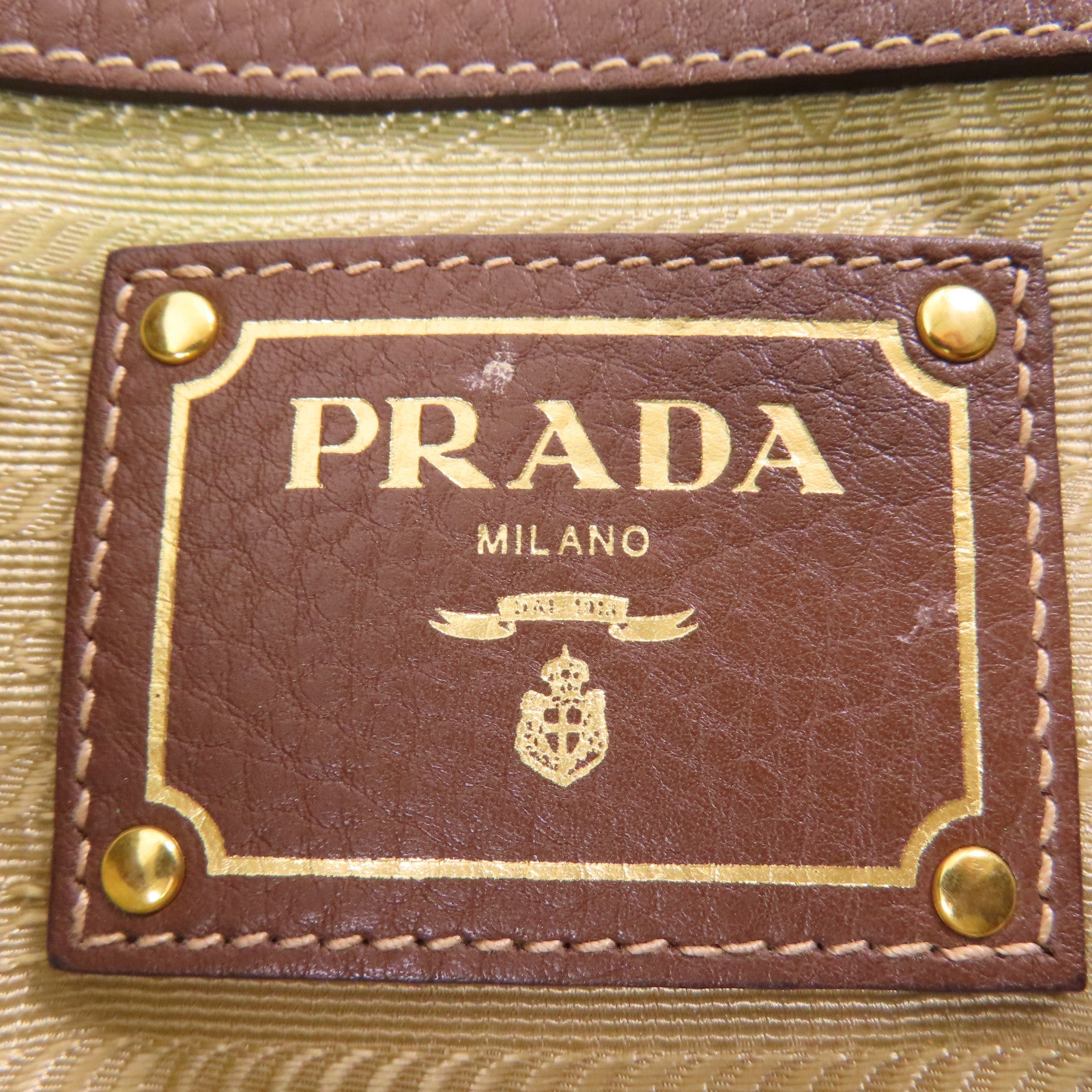 PRADA 帆布Shoulder Bag金扣肩背袋
