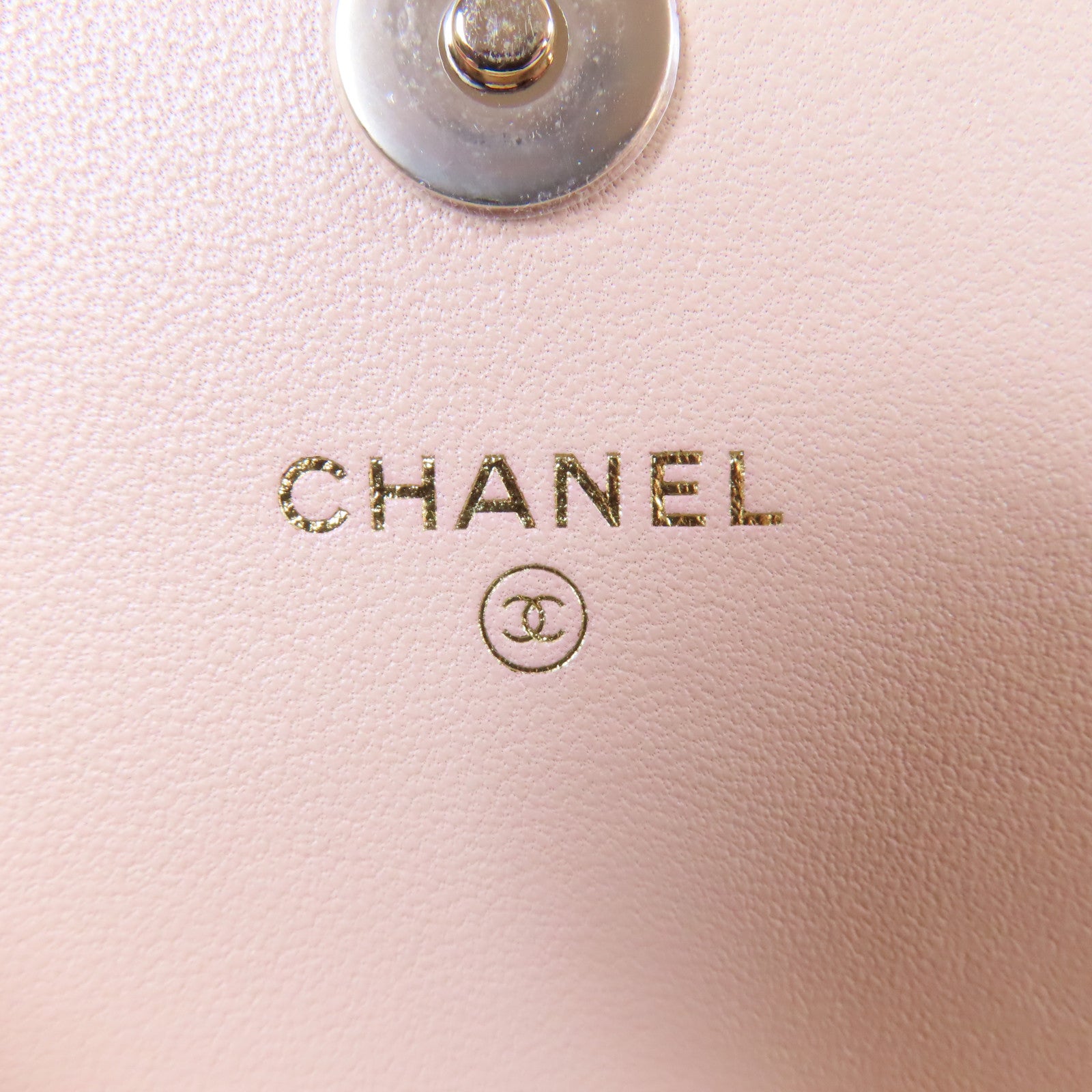 CHANEL 【激減優惠】菱格羊皮皮革Chain Phone Shoulder Bag金扣鏈帶肩背袋米色