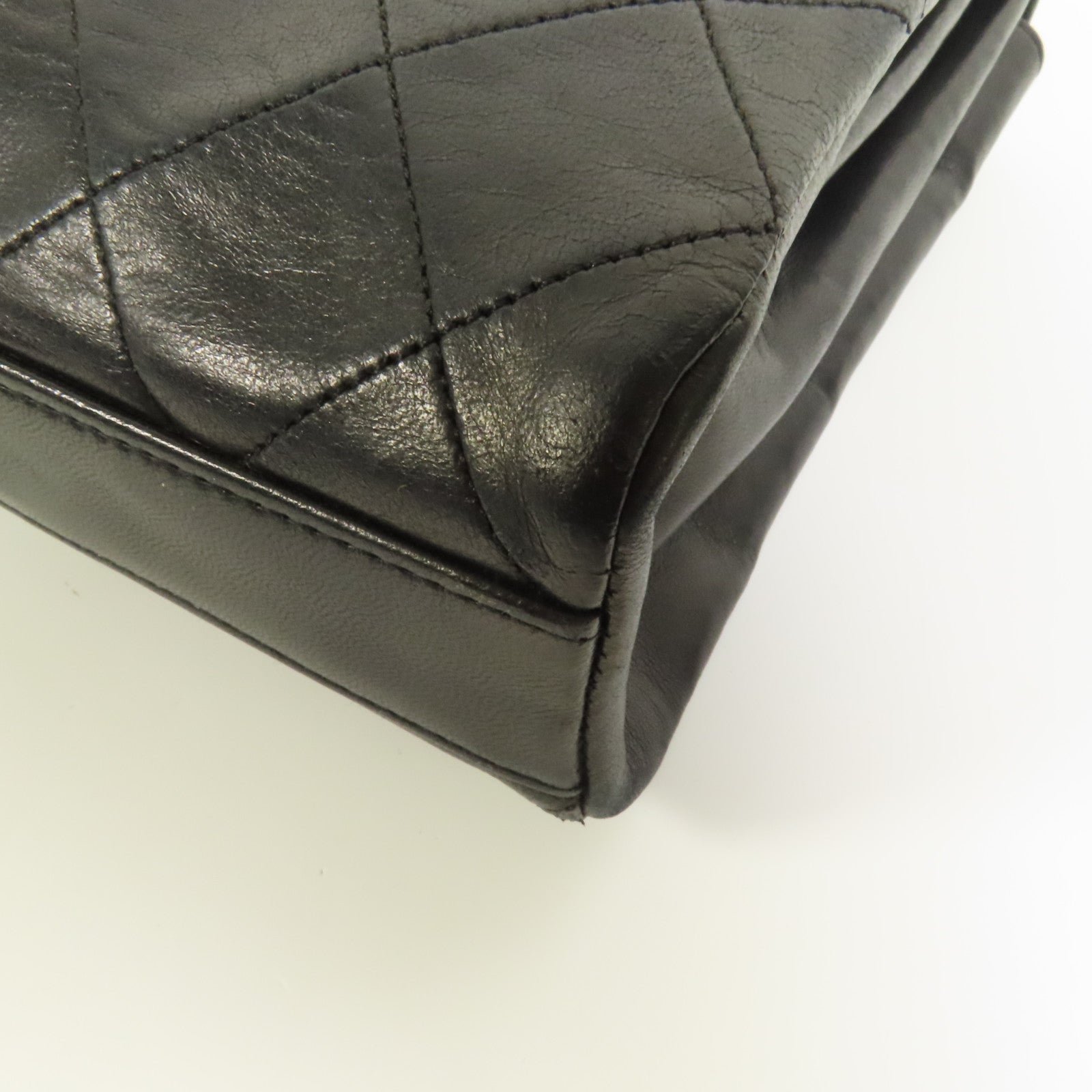 CHANEL 羊皮皮革Vintage Matelasse Shoulder Bag金扣鏈帶肩背袋