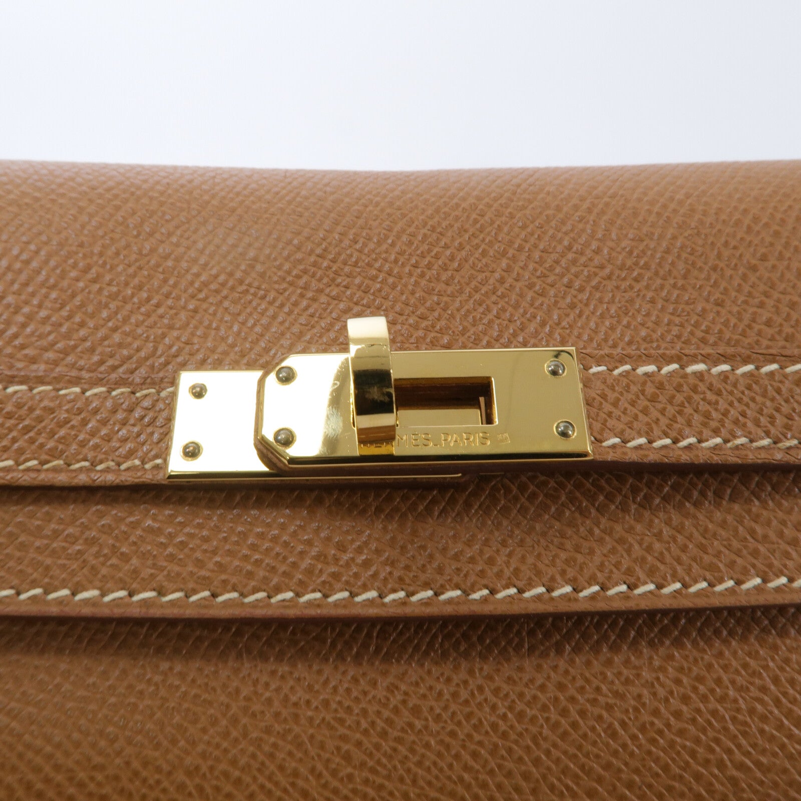 HERMES Epsom皮革Vintage Kelly Ado背包Gold