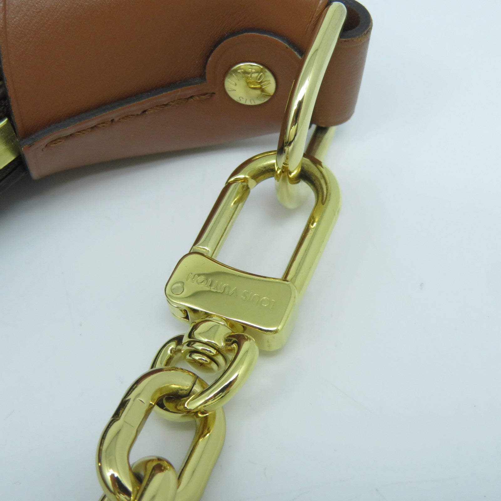 LOUIS VUITTON Monogram Reverse Loop Hobo金扣手挽肩背兩用袋啡色
