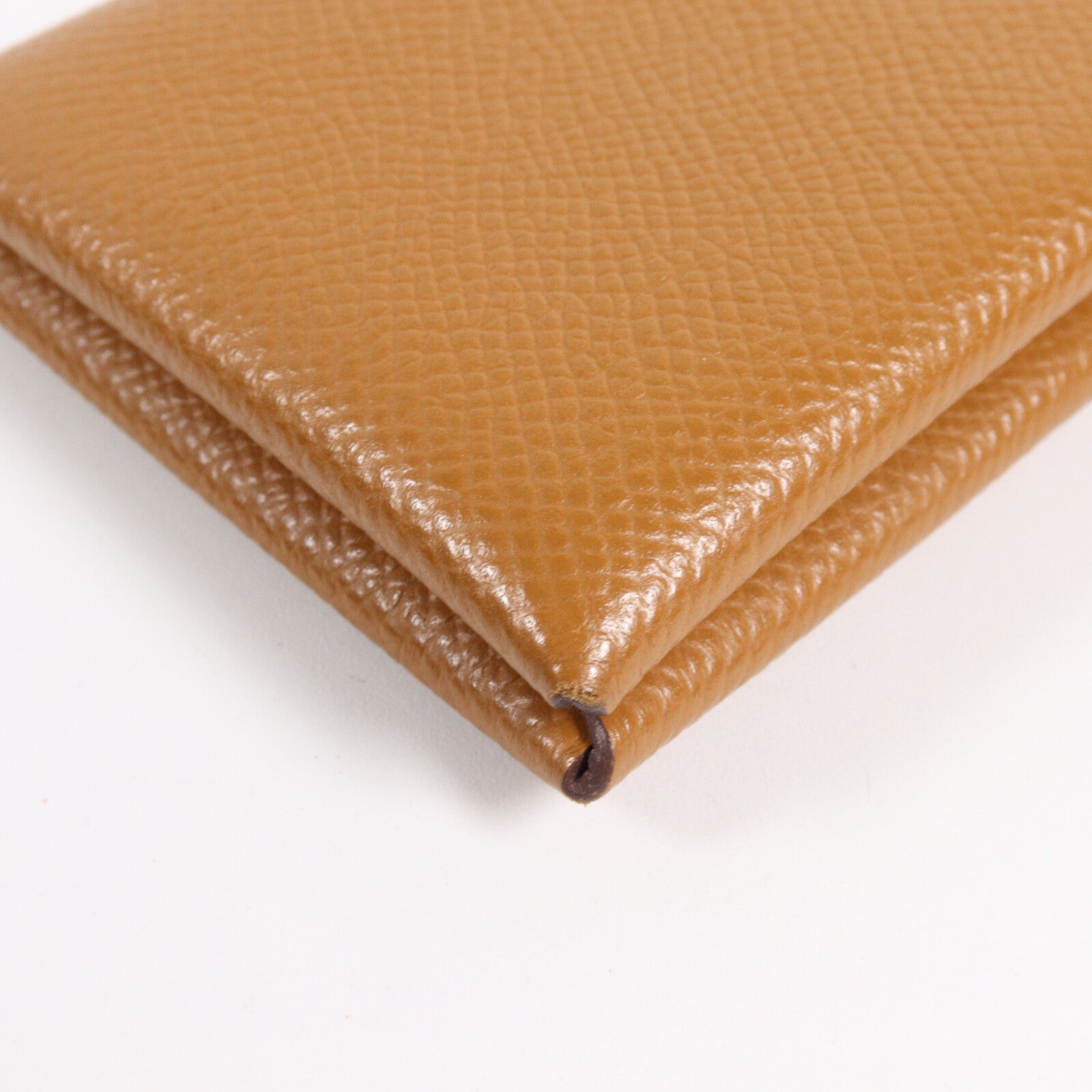 HERMES Epsom皮革Calvi Card Holder卡片套Gold