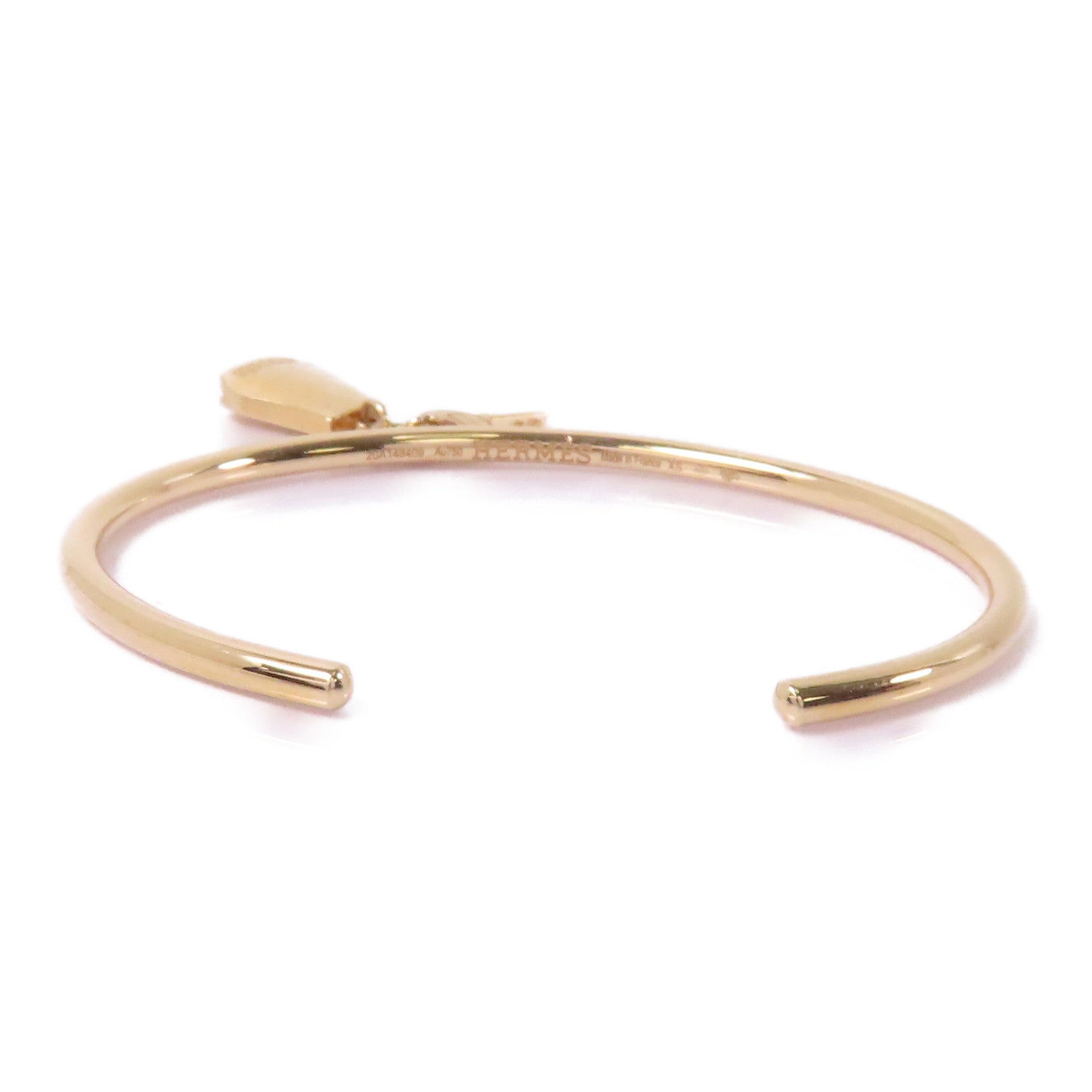HERMES 18K玫瑰金Kelly Clochette Bracelet XS手鐲金色