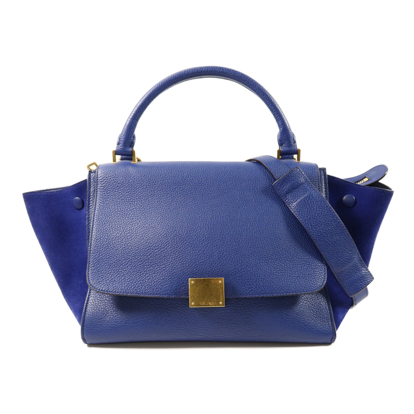 CELINE 牛皮皮革Trapeze金扣手挽肩背兩用袋