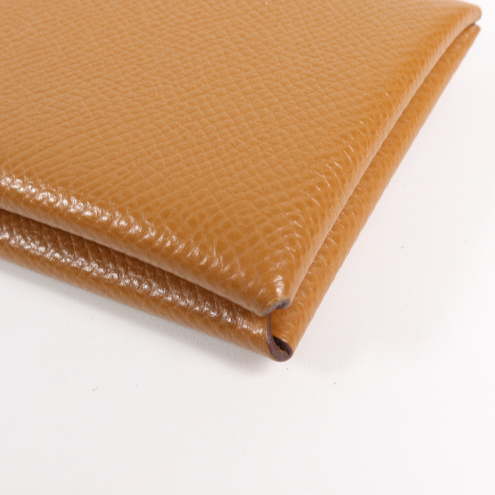 HERMES Epsom皮革Calvi Card Holder卡片套Gold