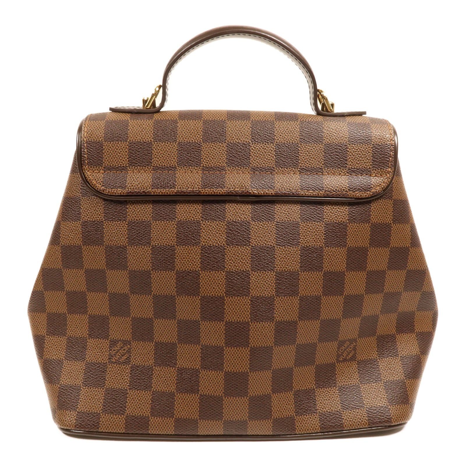 LOUIS VUITTON Damier Bergamo PM金扣手挽肩背兩用袋