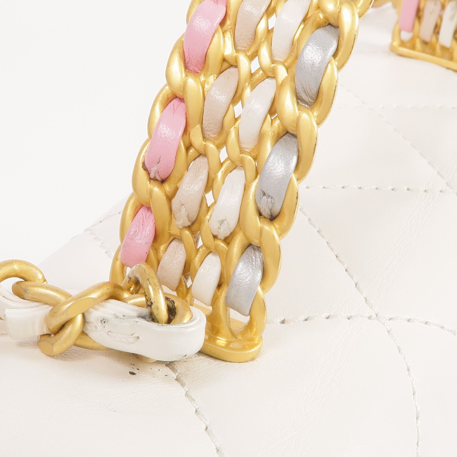 CHANEL 牛皮皮革Top Handle Mini Flap Bag金扣手挽肩背兩用袋