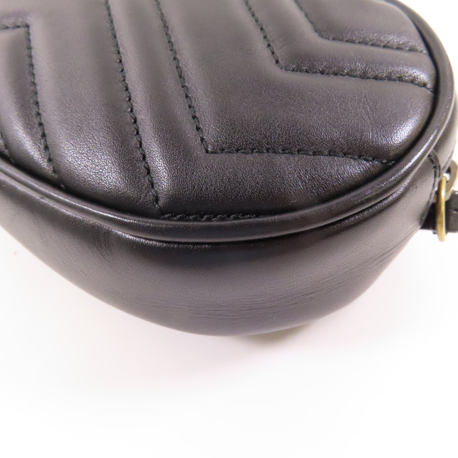 GUCCI 【激減優惠】皮革GG Marmont金扣腰包