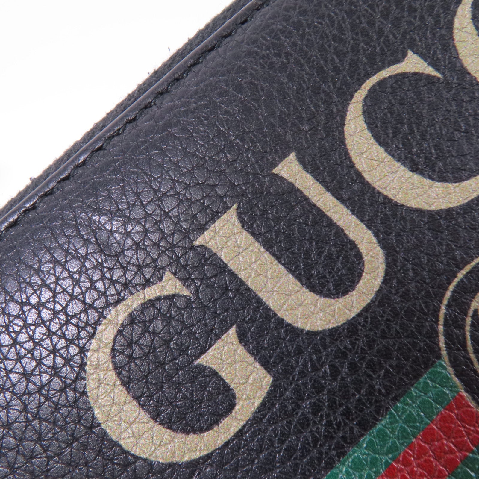 GUCCI 牛皮皮革Zipper Long Round Wallet金扣長錢包