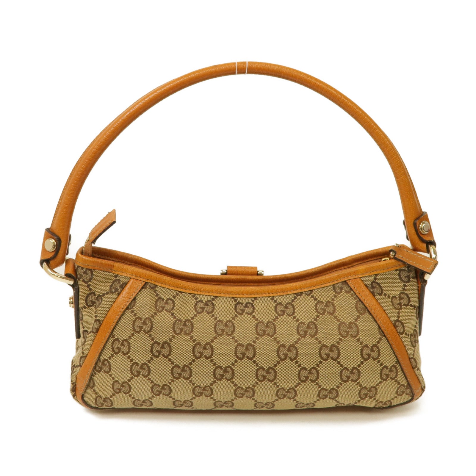GUCCI 帆布Hand Bag金扣手挽袋橙色