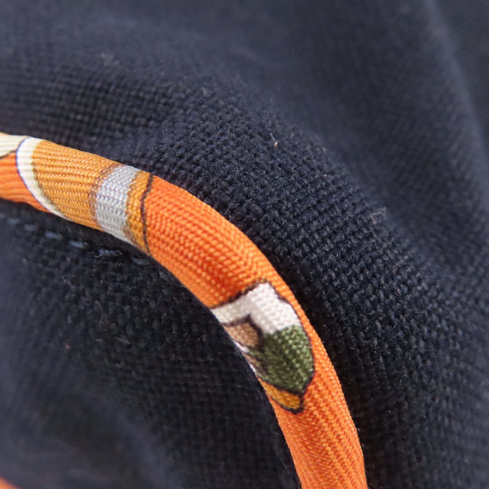HERMES 帆布Tote Bag銀扣手挽袋深藍色