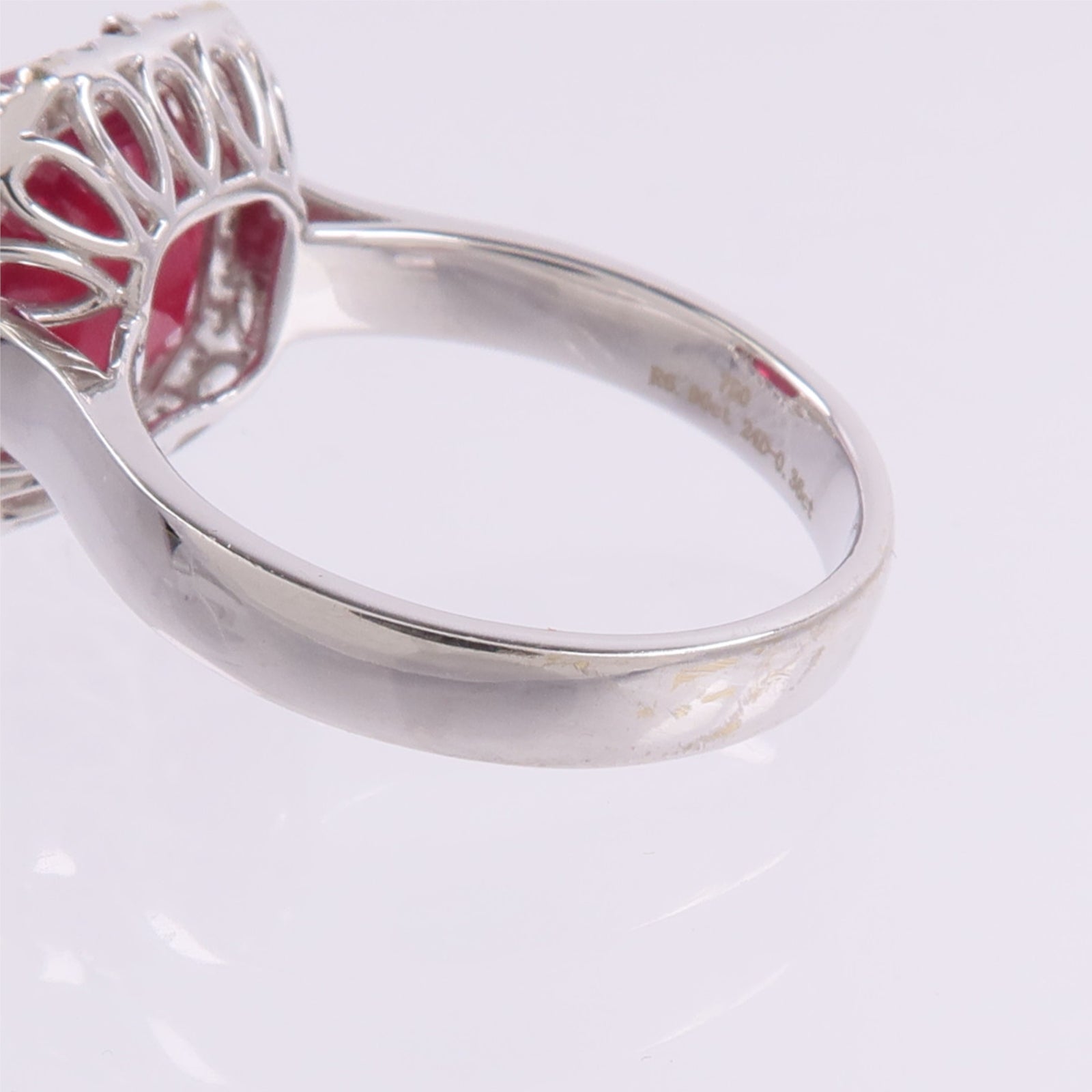 JEWELRY 18K白金Ruby Diamond Ring紅寶石/鑽石戒指