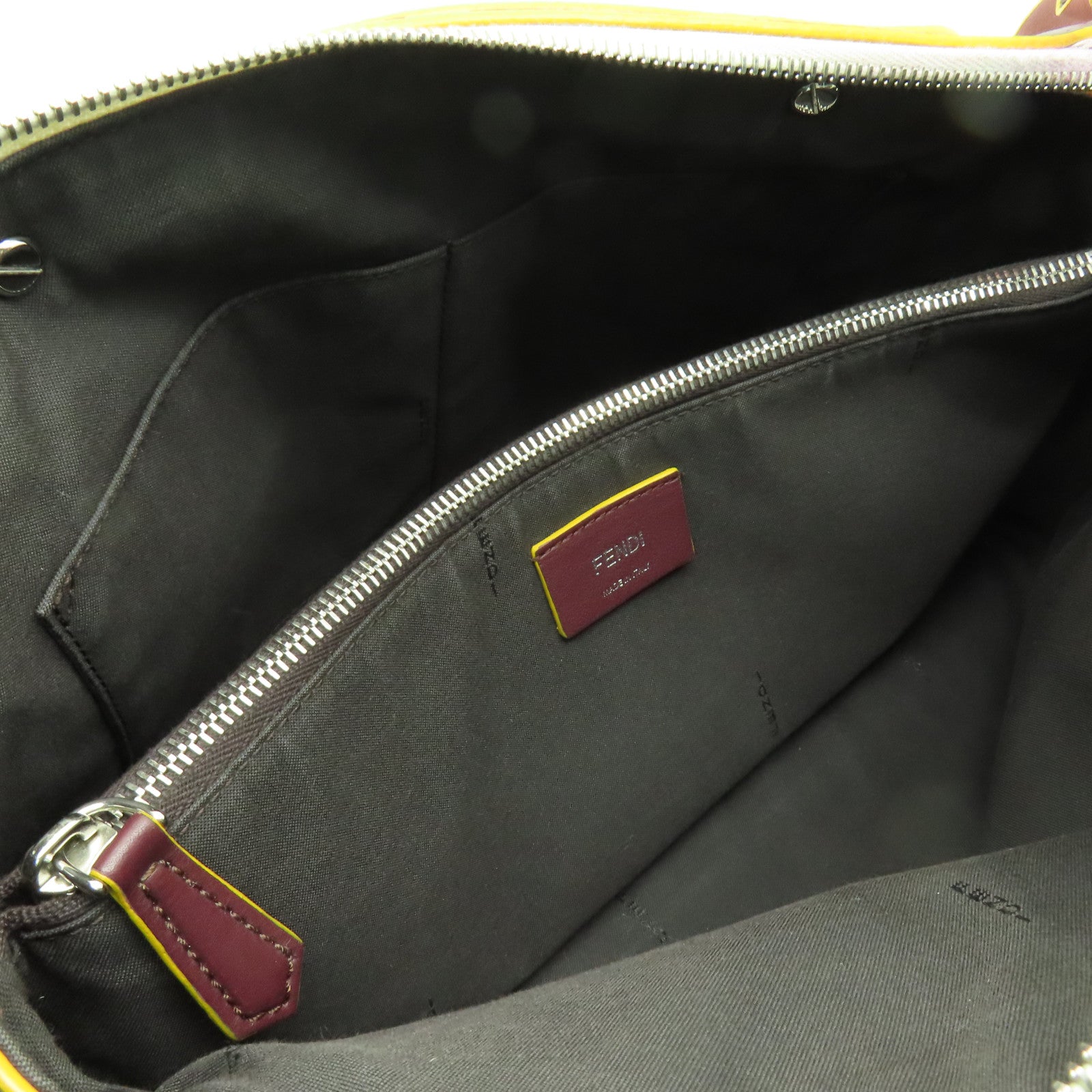 FENDI 【清倉大減價】牛皮皮革By The Way銀扣手挽肩背兩用袋棕色