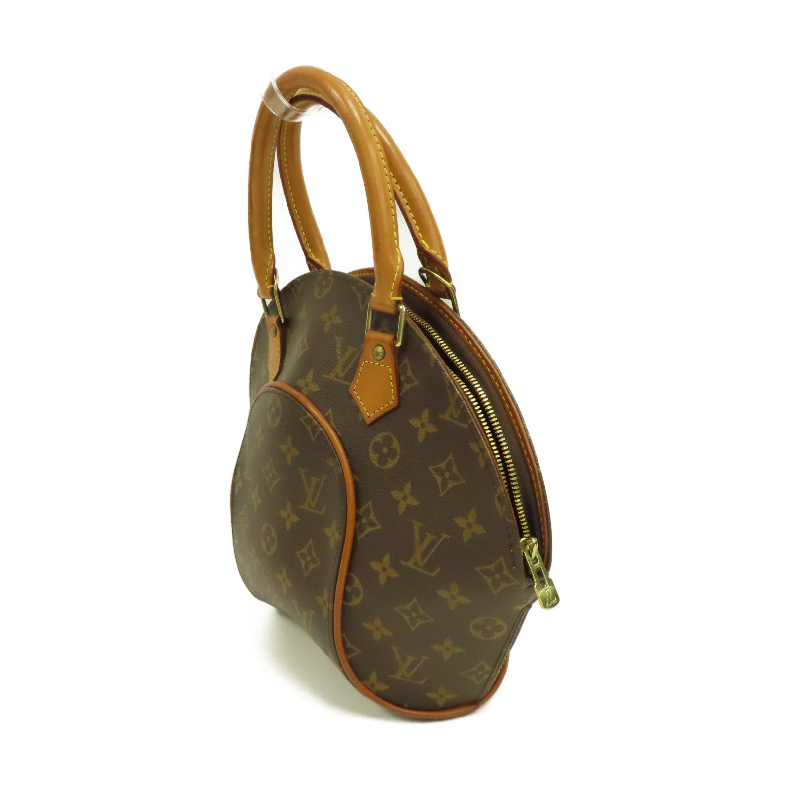LOUIS VUITTON Monogram Ellipse PM金扣手挽袋啡色