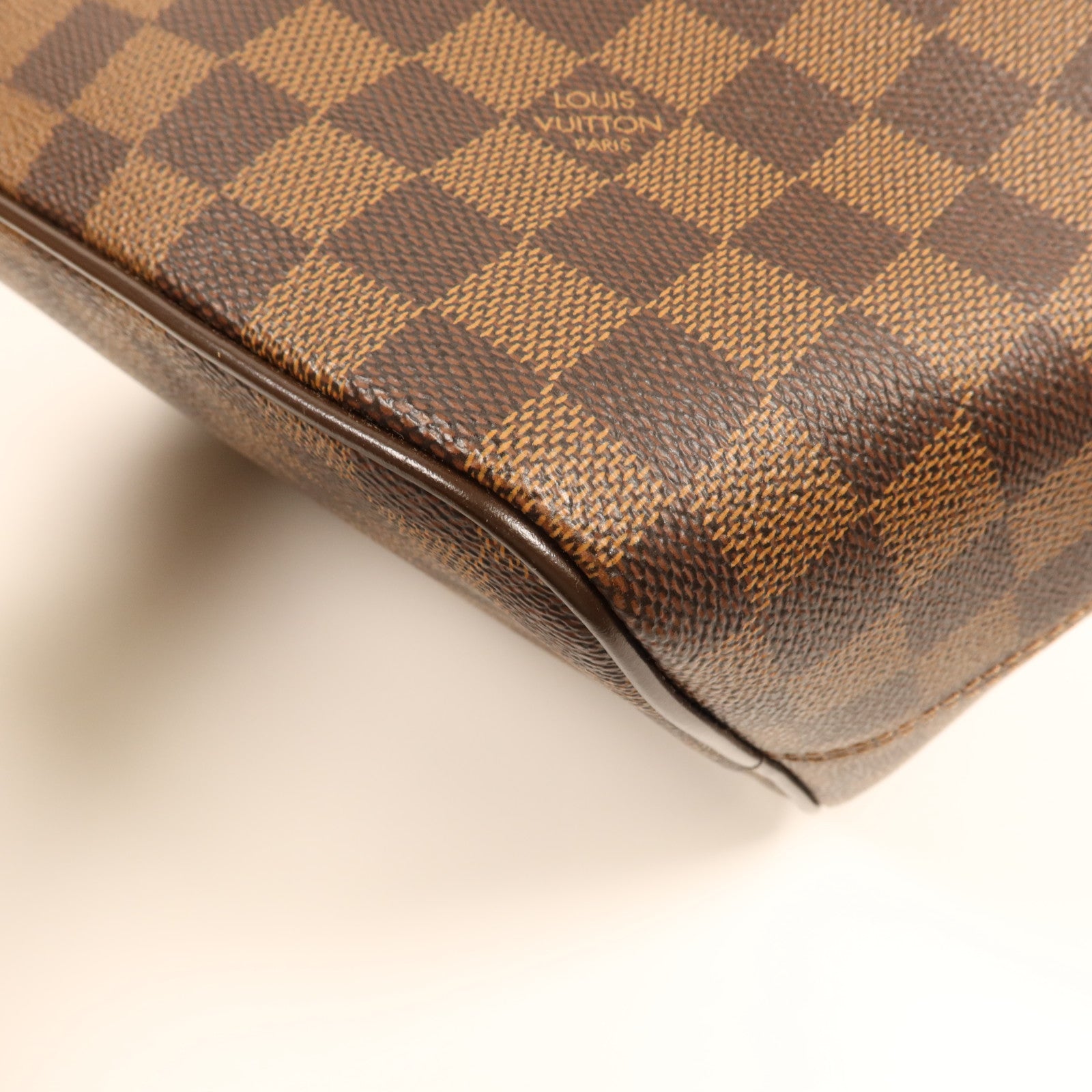 LOUIS VUITTON Damier Bergamo PM金扣手挽肩背兩用袋