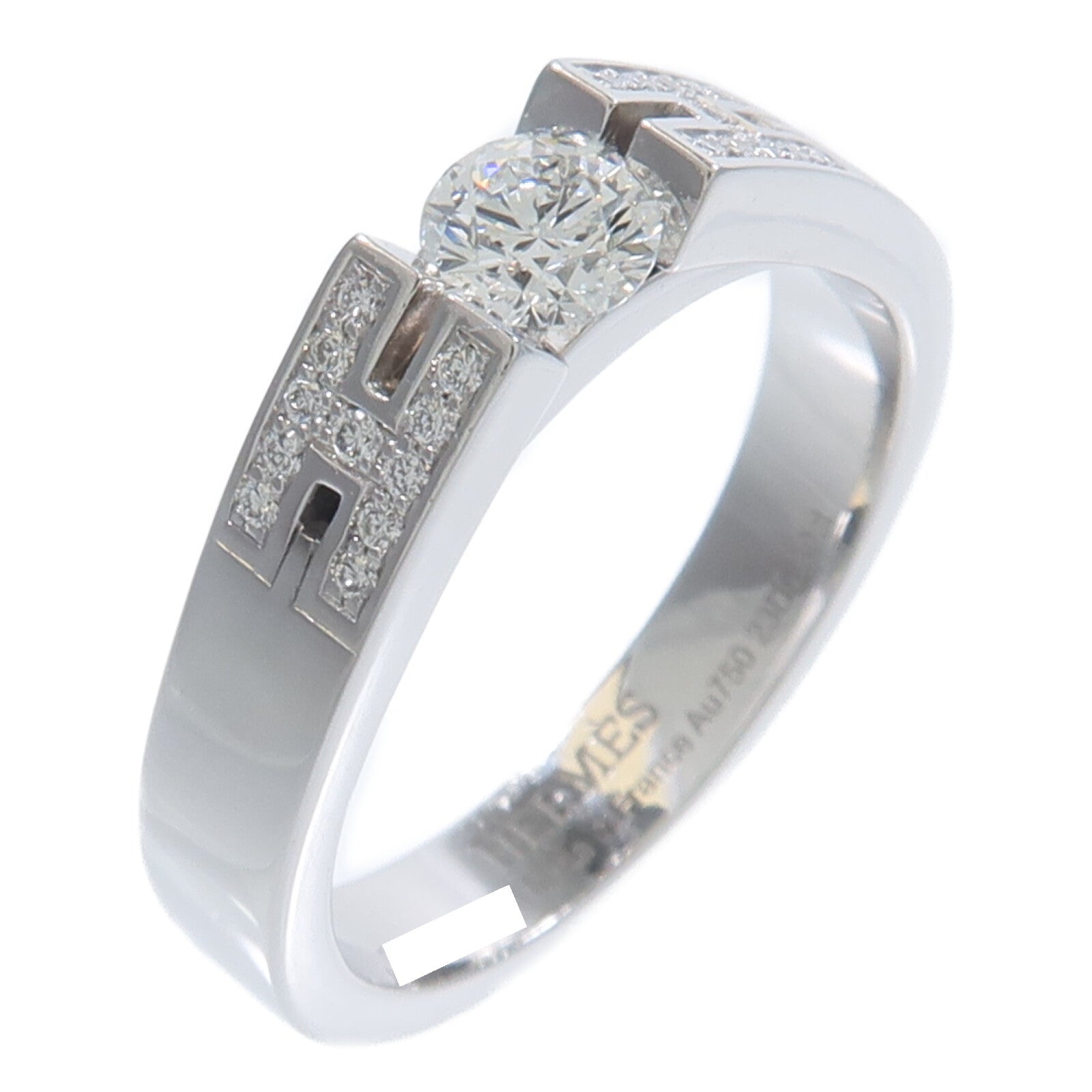 HERMES 18K白金Diamond Ring鑽石戒指