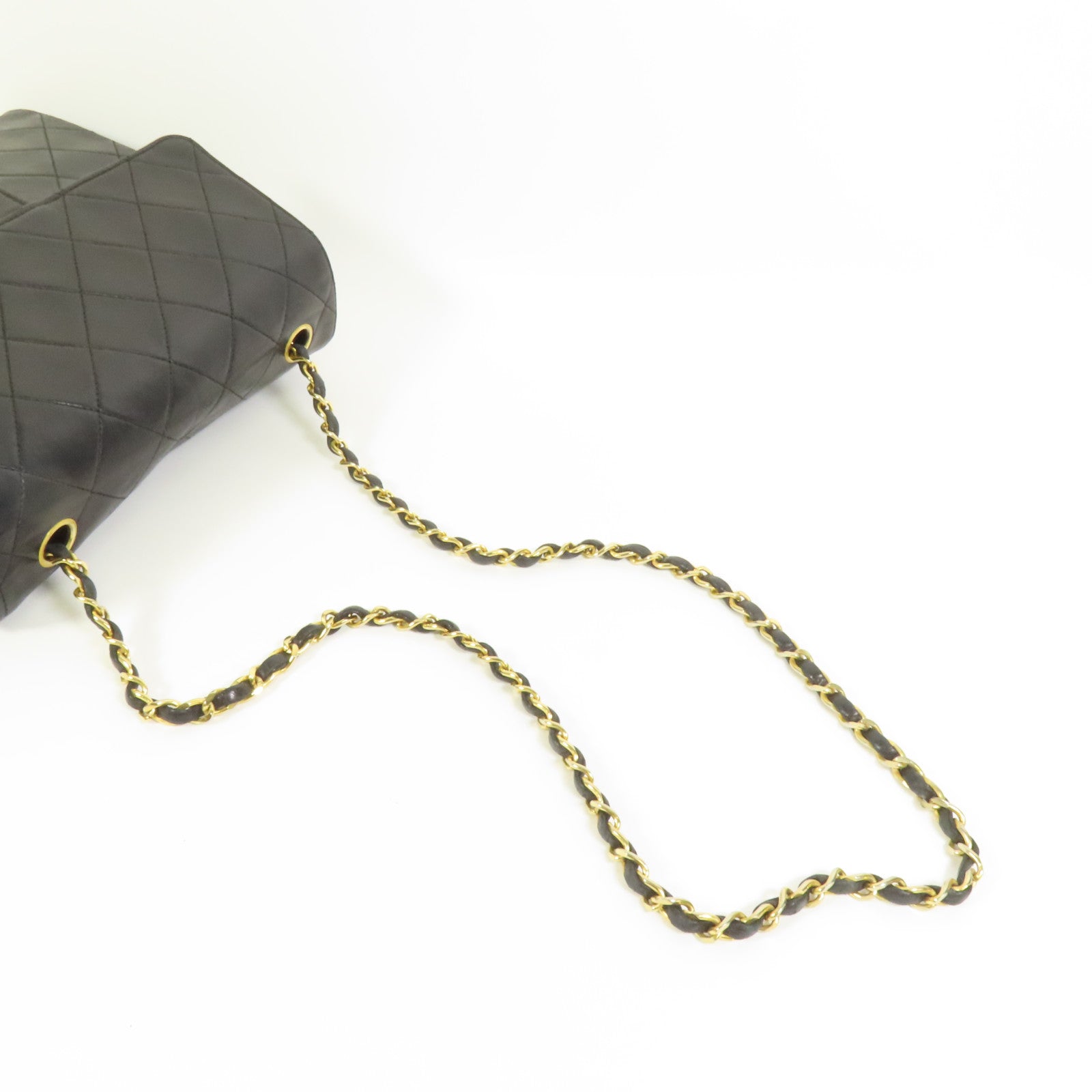 CHANEL 羊皮皮革Vintage Matelasse Shoulder Bag金扣鏈帶肩背袋