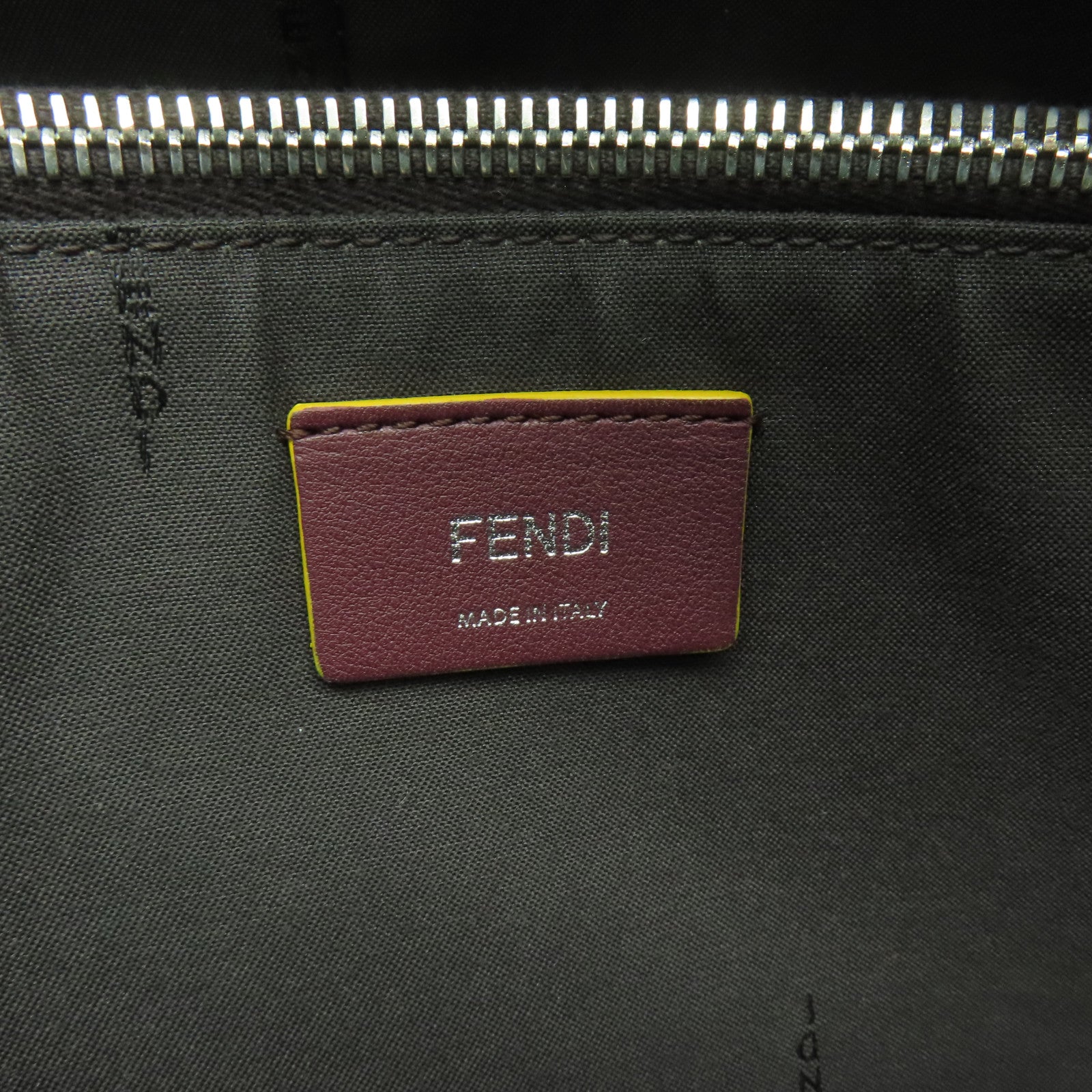 FENDI 【清倉大減價】牛皮皮革By The Way銀扣手挽肩背兩用袋棕色