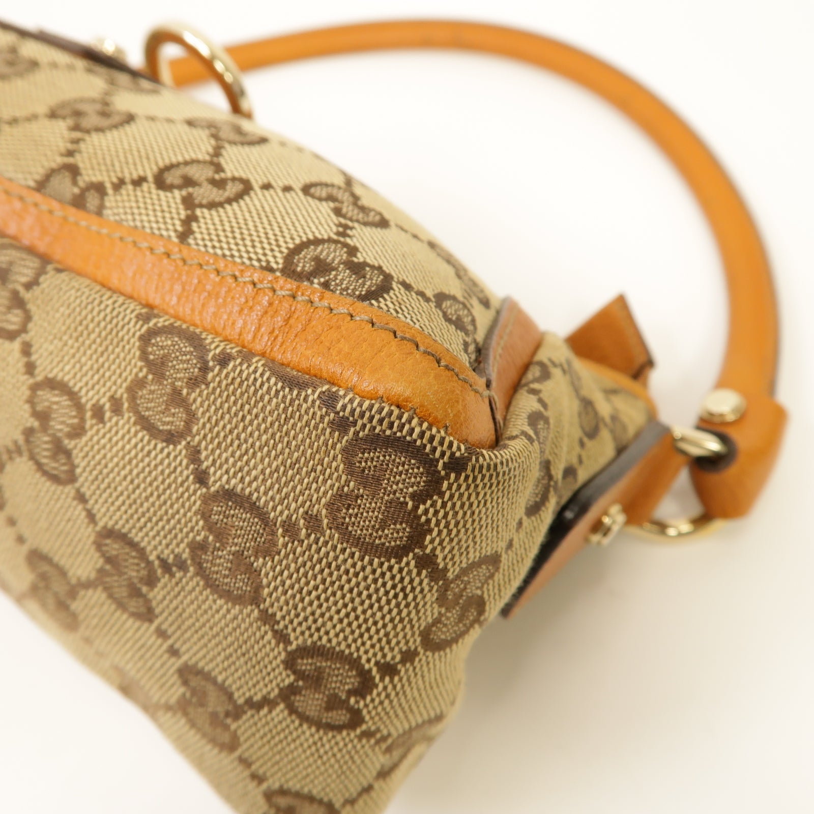 GUCCI 帆布Hand Bag金扣手挽袋橙色