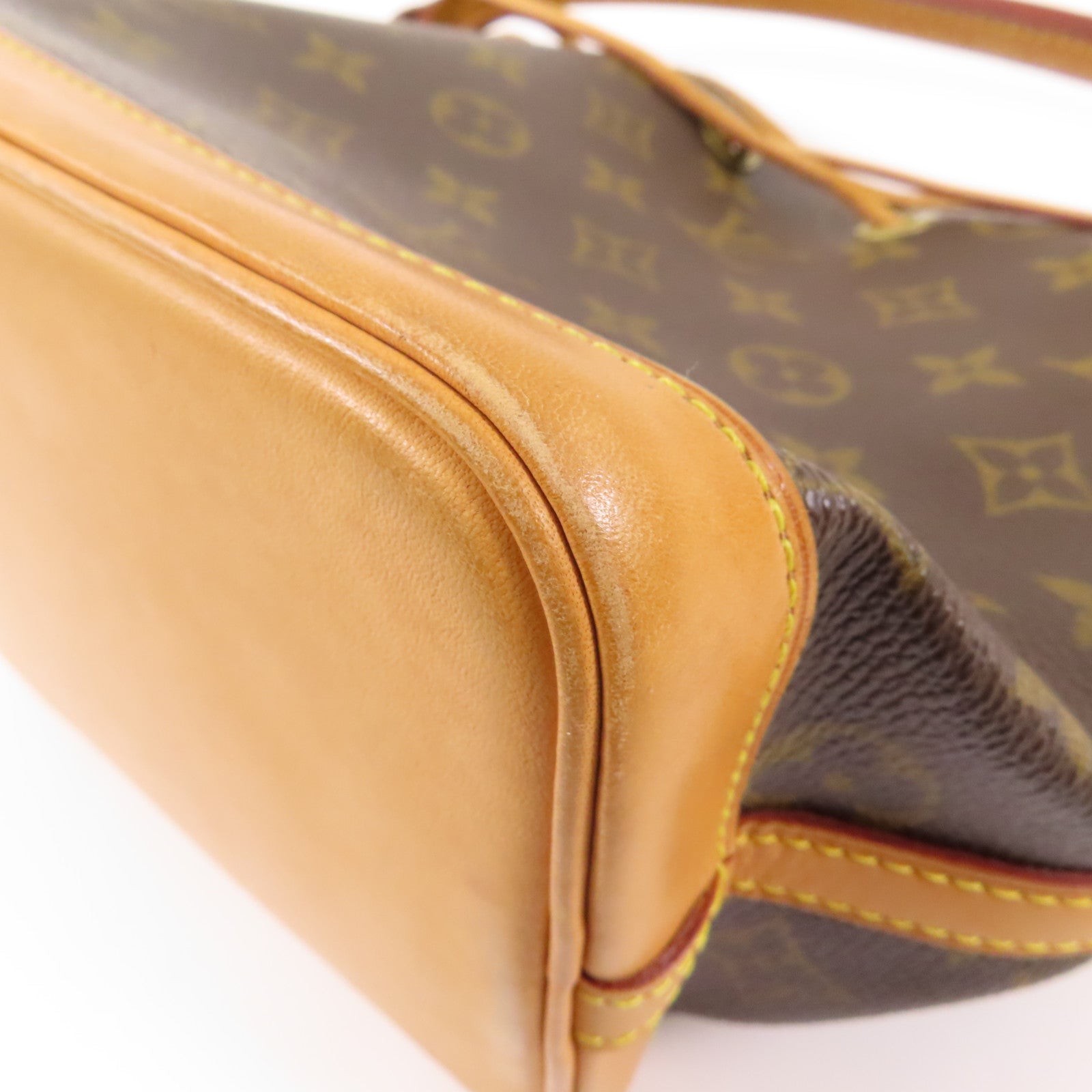 LOUIS VUITTON Monogram Noe BB金扣肩背袋棕色