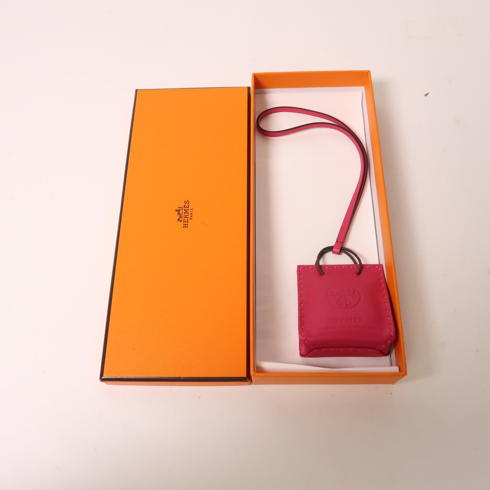 HERMES Swift皮革Charm掛飾