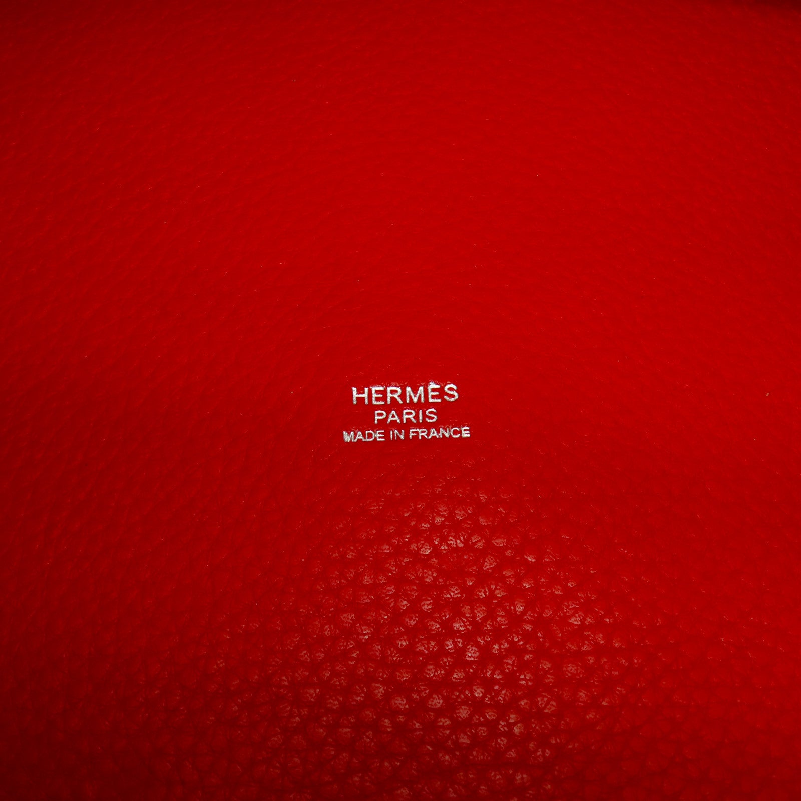 HERMES 【激減優惠】Clemence皮革Picotin GM銀扣手挽袋紅色