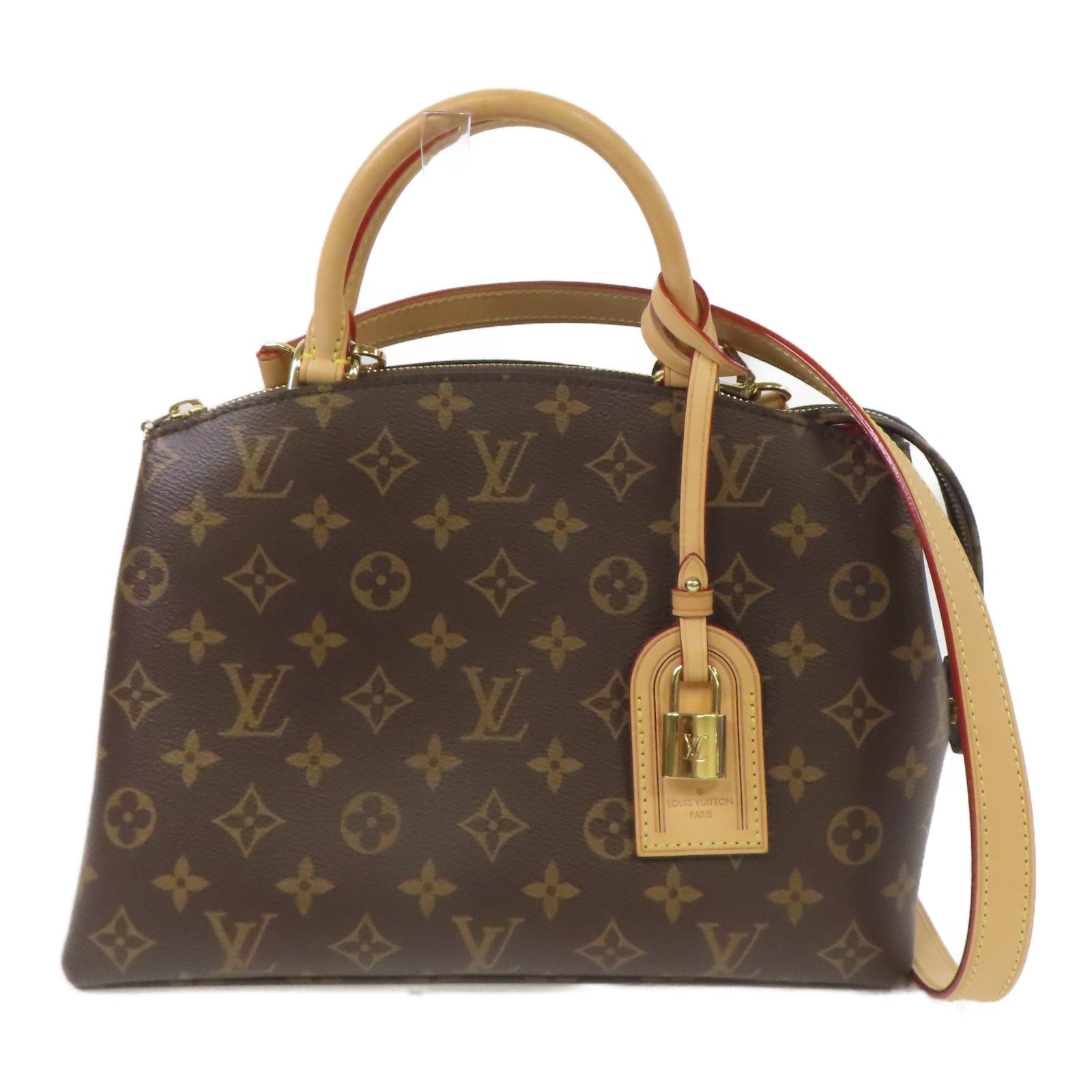 LOUIS VUITTON Monogram Petit Palais PM金扣肩背袋啡色