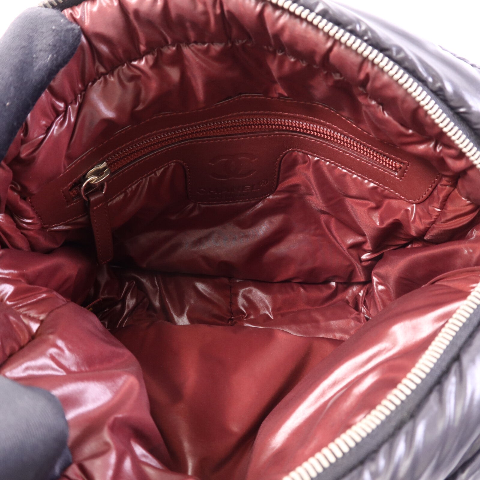 CHANEL 尼龍Coco Cocoon銀扣肩背袋