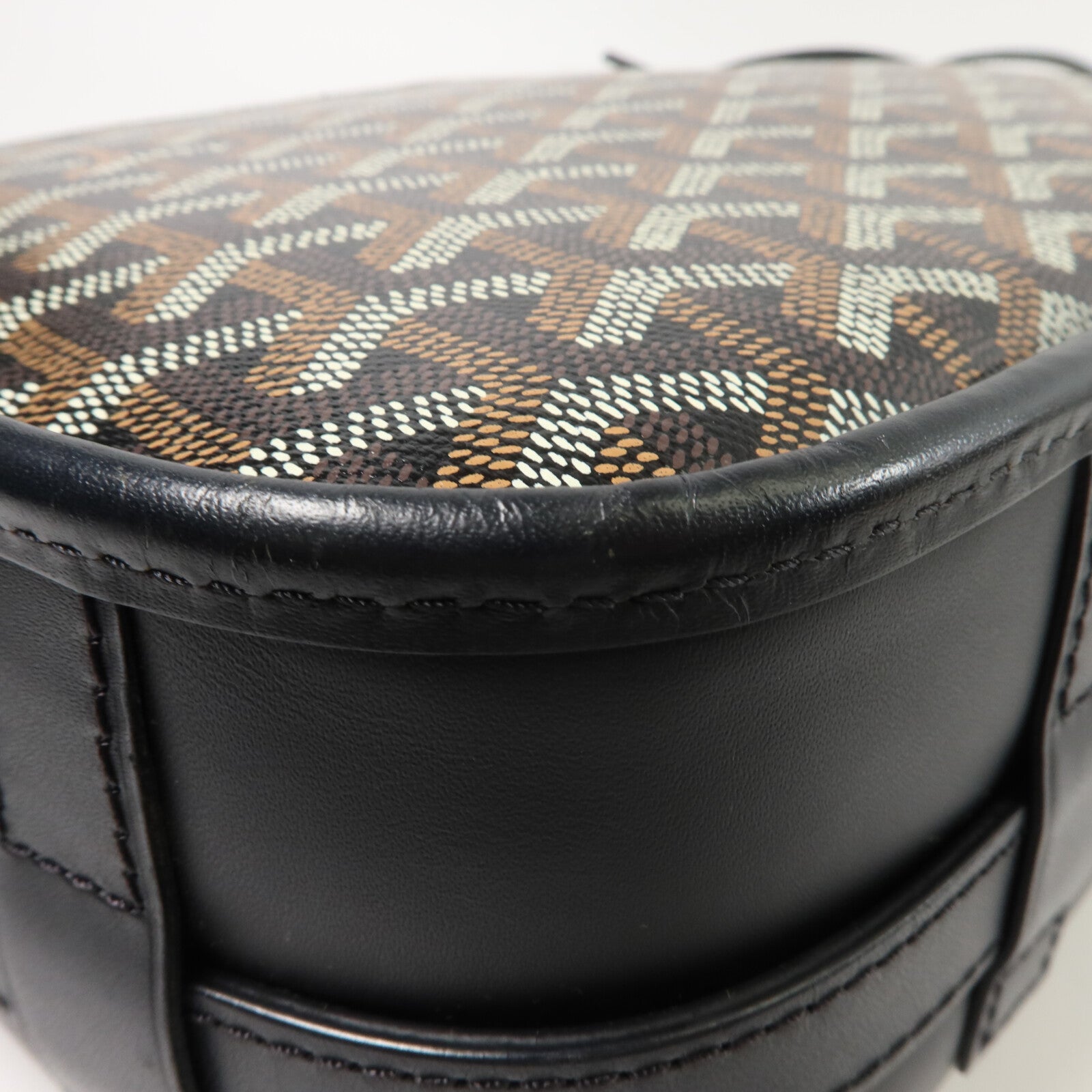 GOYARD 塗層帆布/牛皮皮革Belvedere 2 MM肩背袋