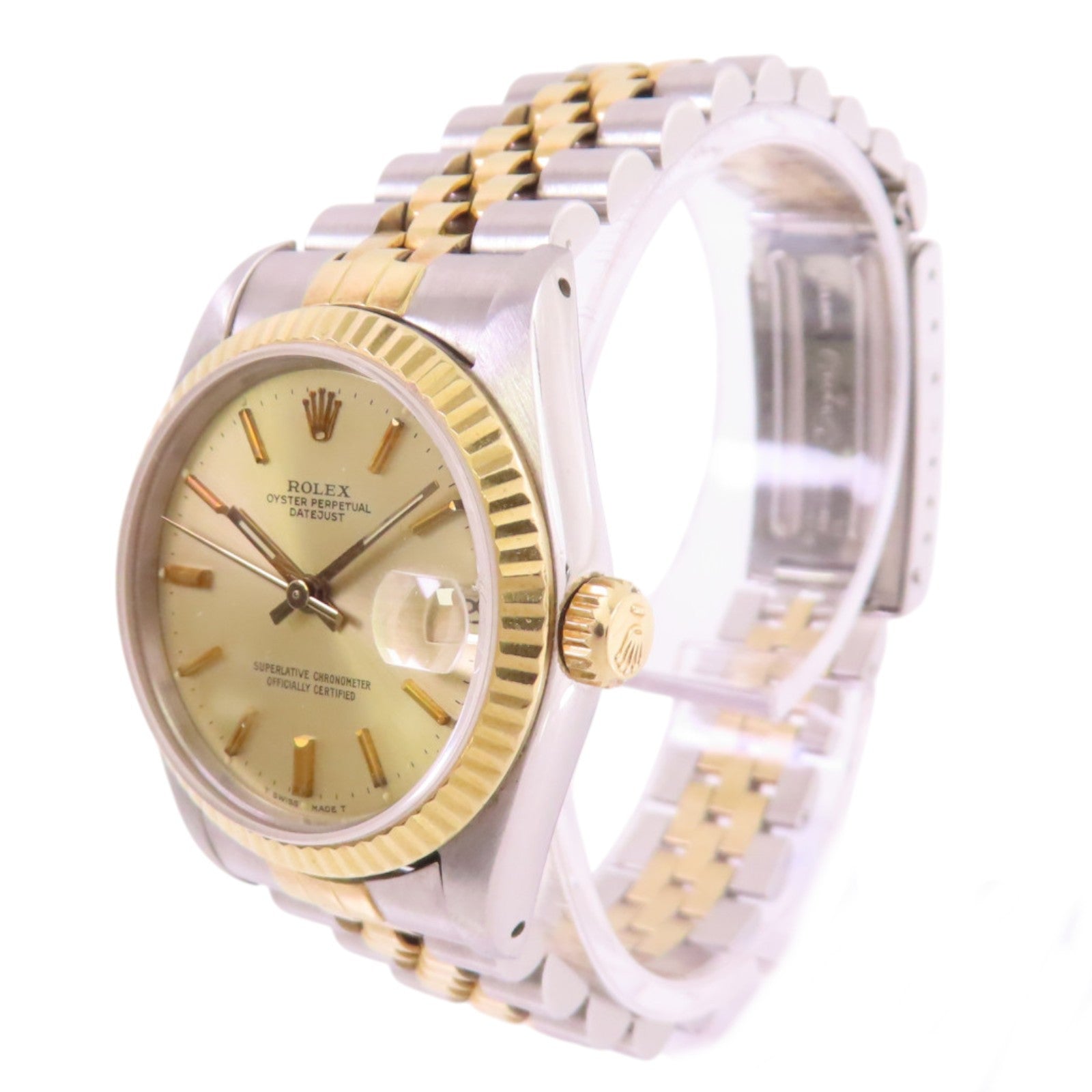 ROLEX Datejust 31mm 68273 Automatic Watch 18K Yellow Gold Stainless Steel