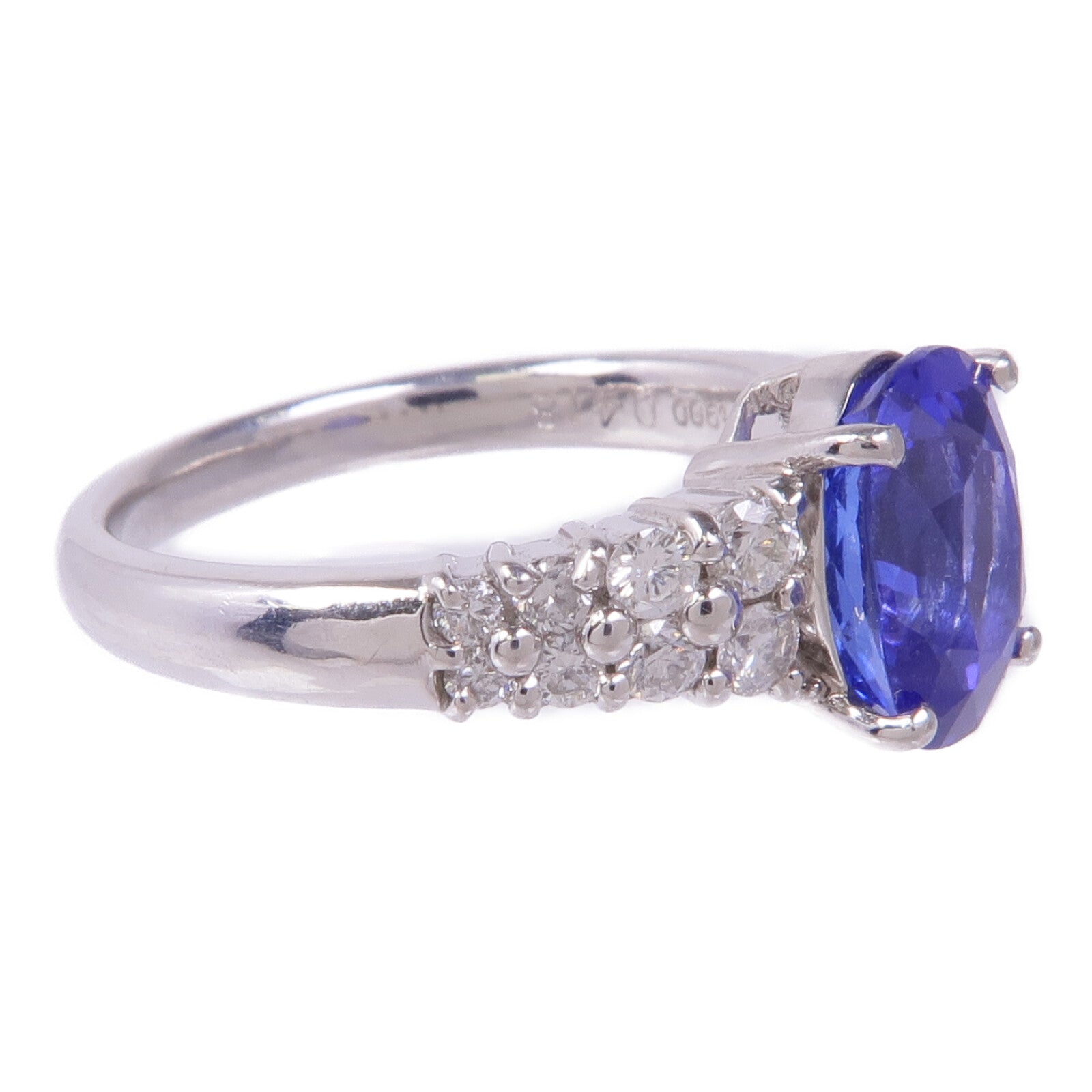 JEWELRY PT900鉑金Tanzanite Diamond Ring坦桑石/鑽石戒指US#6