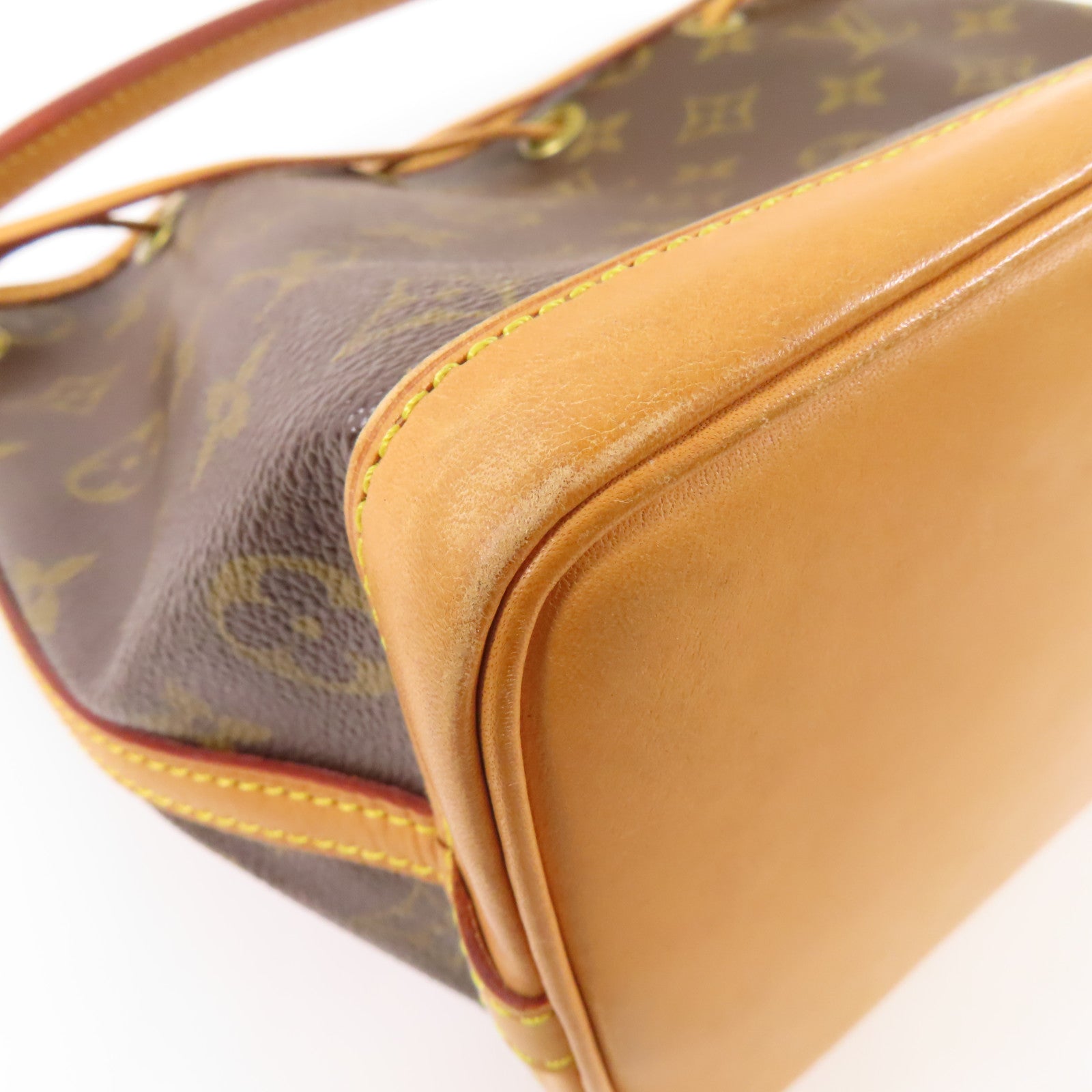 LOUIS VUITTON Monogram Noe BB金扣肩背袋棕色