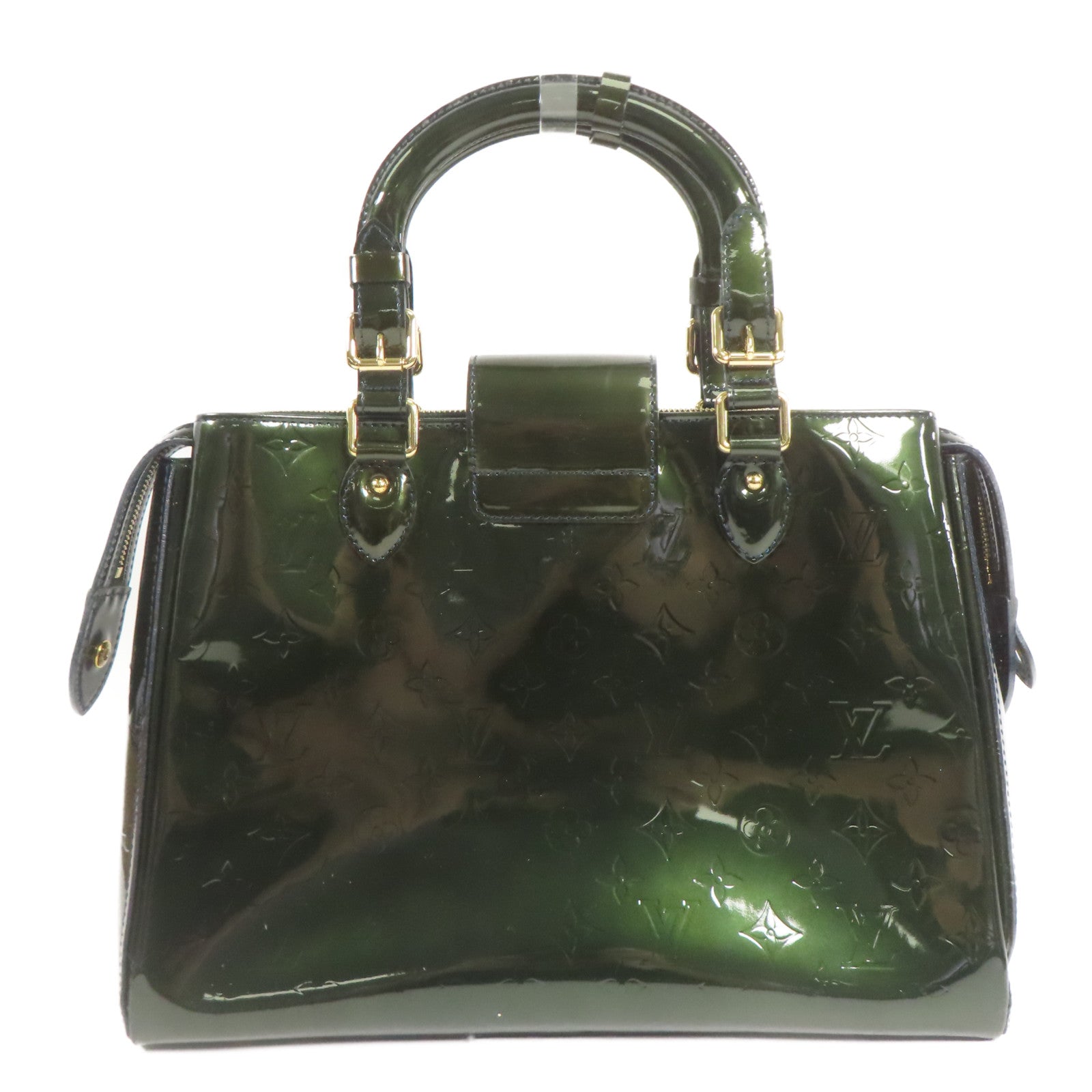 LOUIS VUITTON 漆皮皮革Melrose Arenue金扣手挽袋