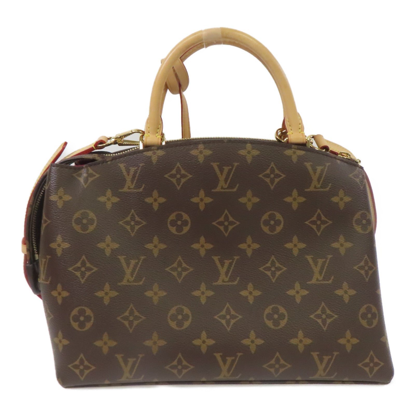 LOUIS VUITTON Monogram Petit Palais PM金扣肩背袋啡色