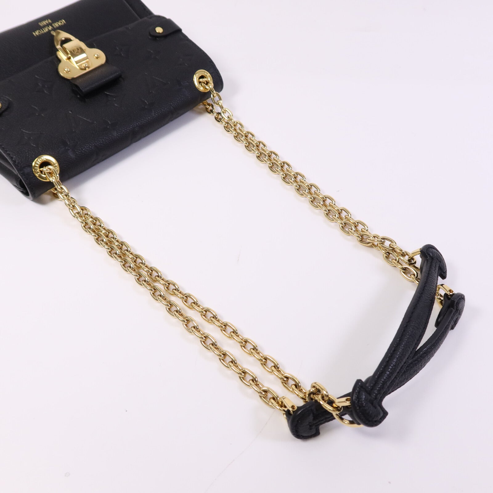 LOUIS VUITTON Monogram Empreinte Vavin BB金扣鏈帶肩背袋