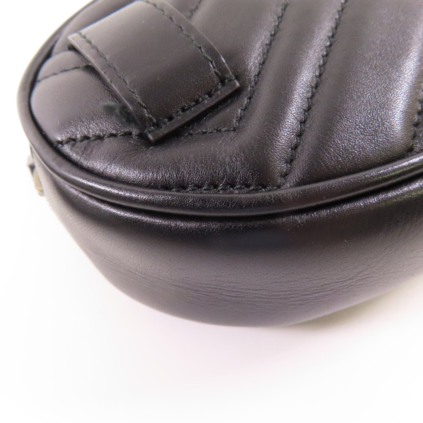 GUCCI 【激減優惠】皮革GG Marmont金扣腰包