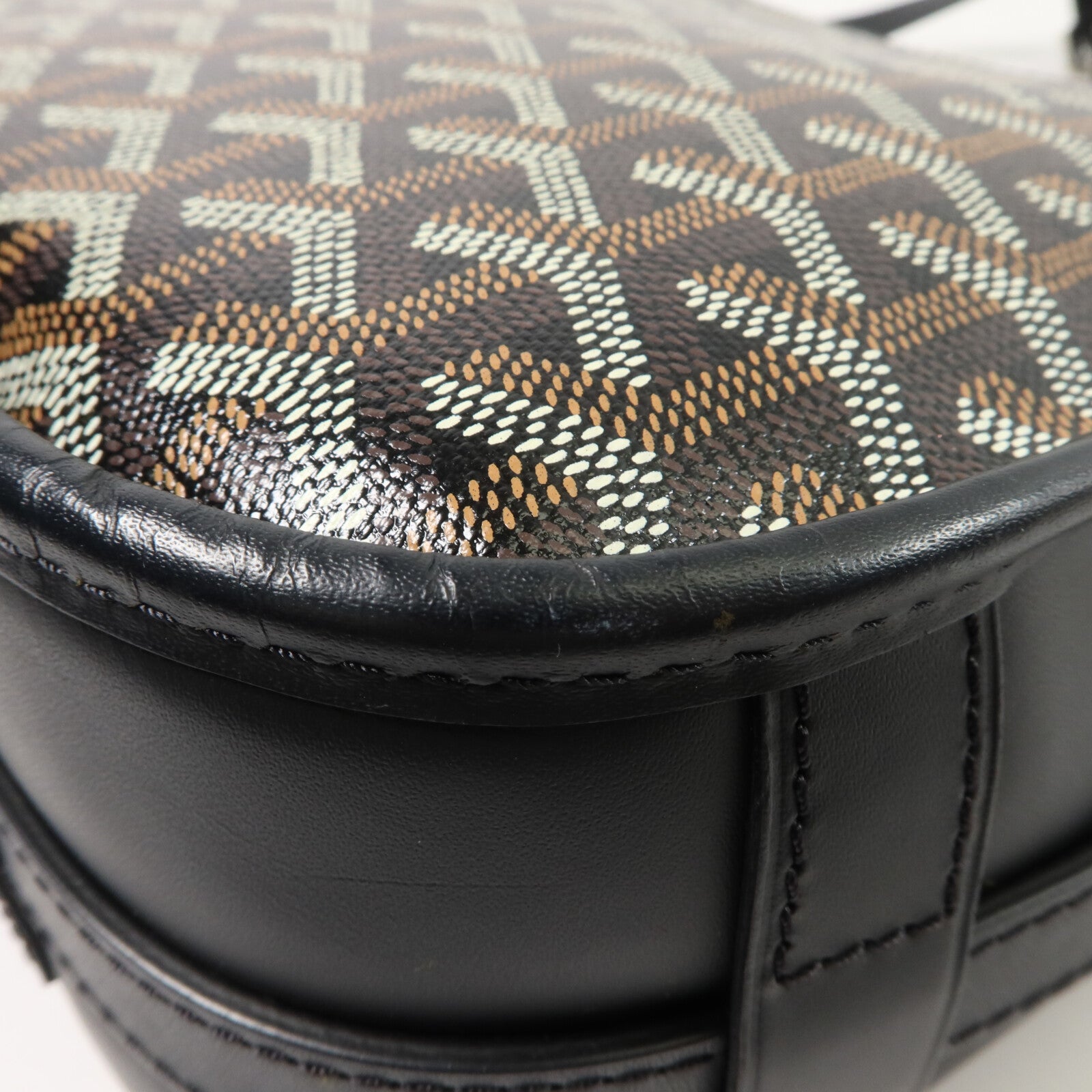 GOYARD 塗層帆布/牛皮皮革Belvedere 2 MM肩背袋