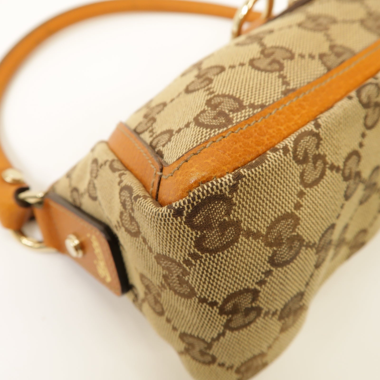 GUCCI 帆布Hand Bag金扣手挽袋橙色