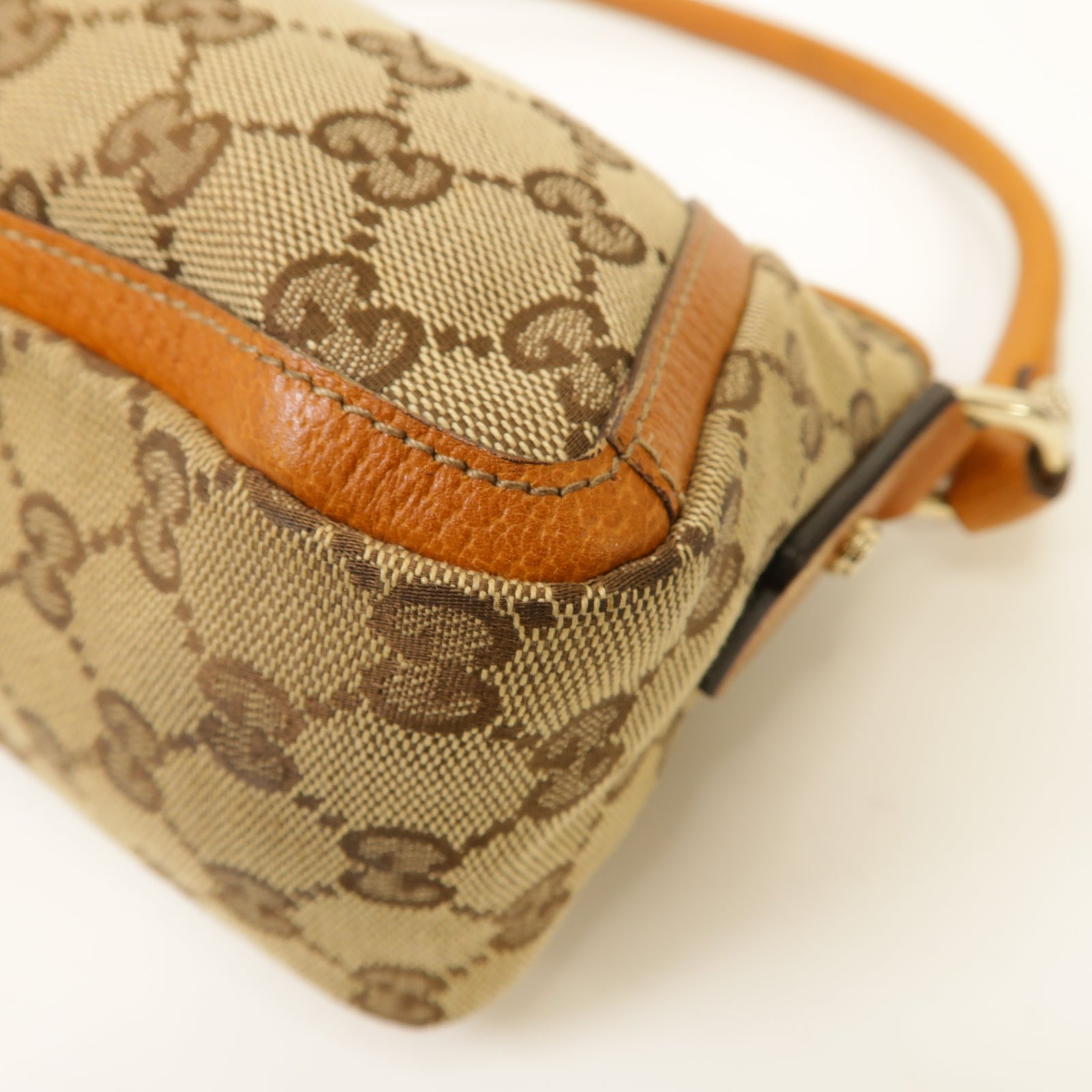 GUCCI 帆布Hand Bag金扣手挽袋橙色