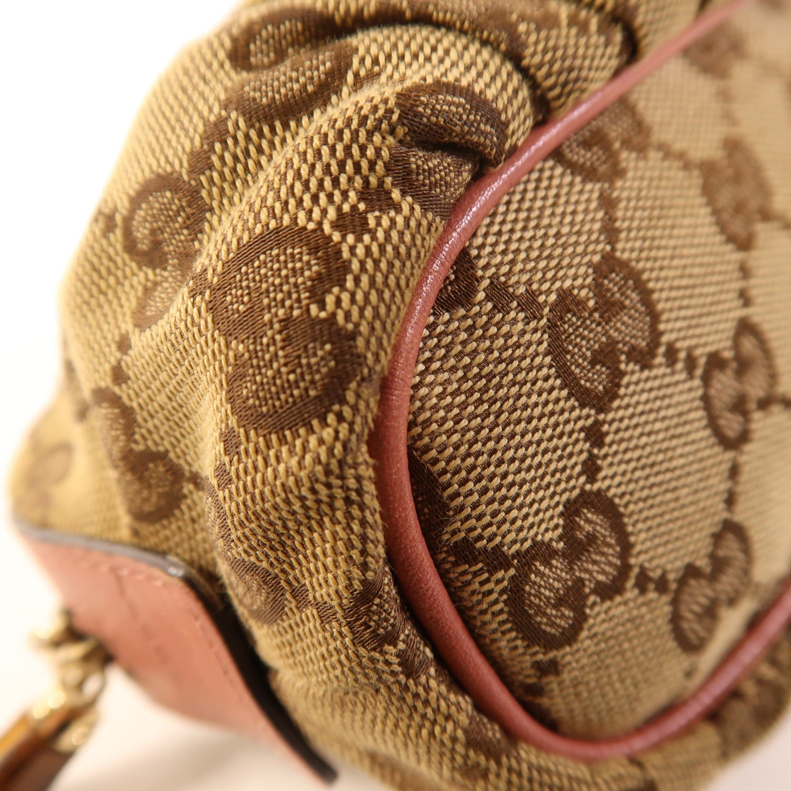 GUCCI 塗層帆布Pouch金扣化妝袋