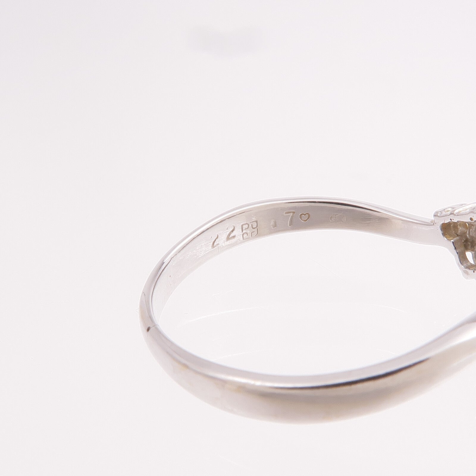 JEWELRY 18K白金Sapphire Diamond Ring藍寶石/鑽石戒指US#8.25