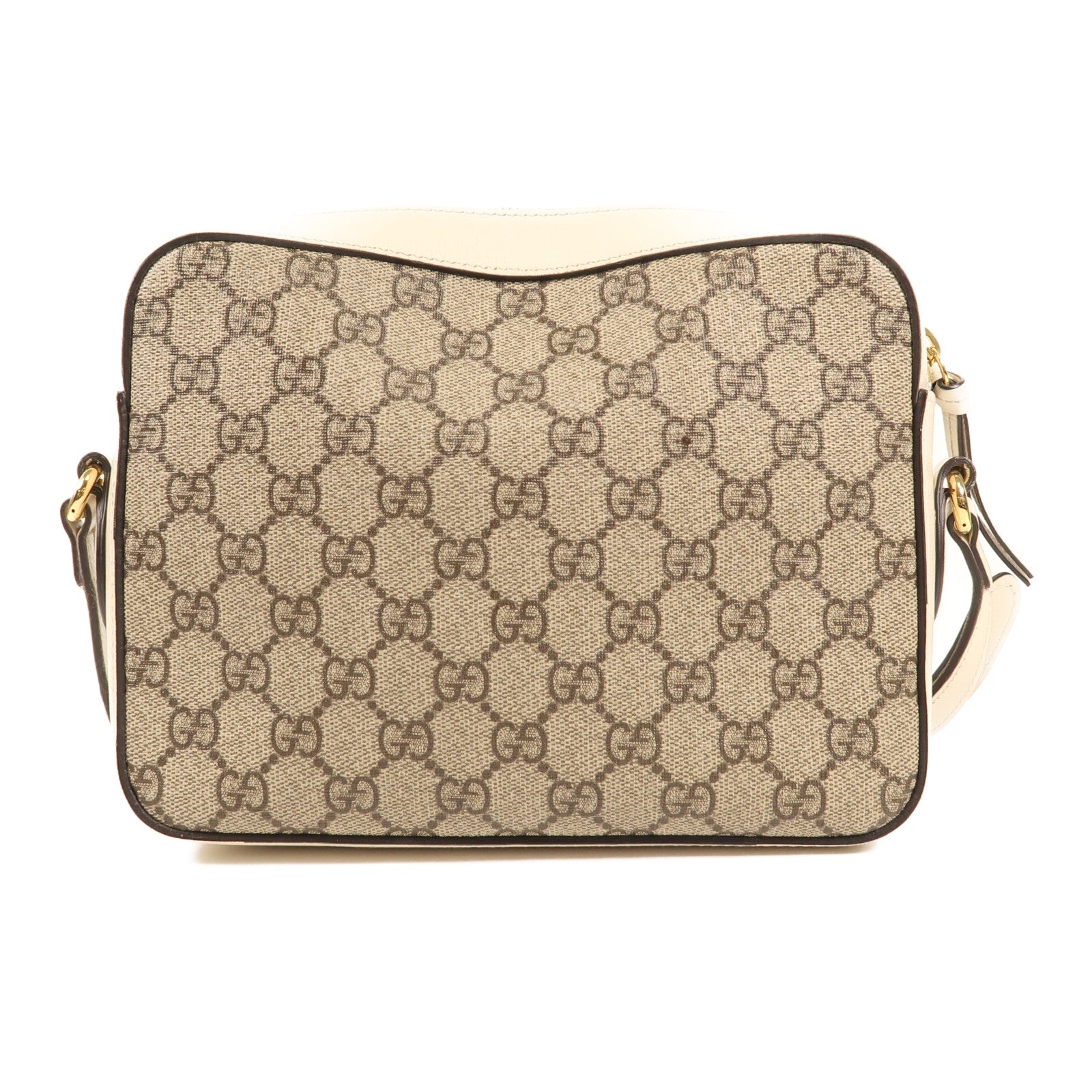 GUCCI 塗層帆布Horsebit 1955金扣肩背袋