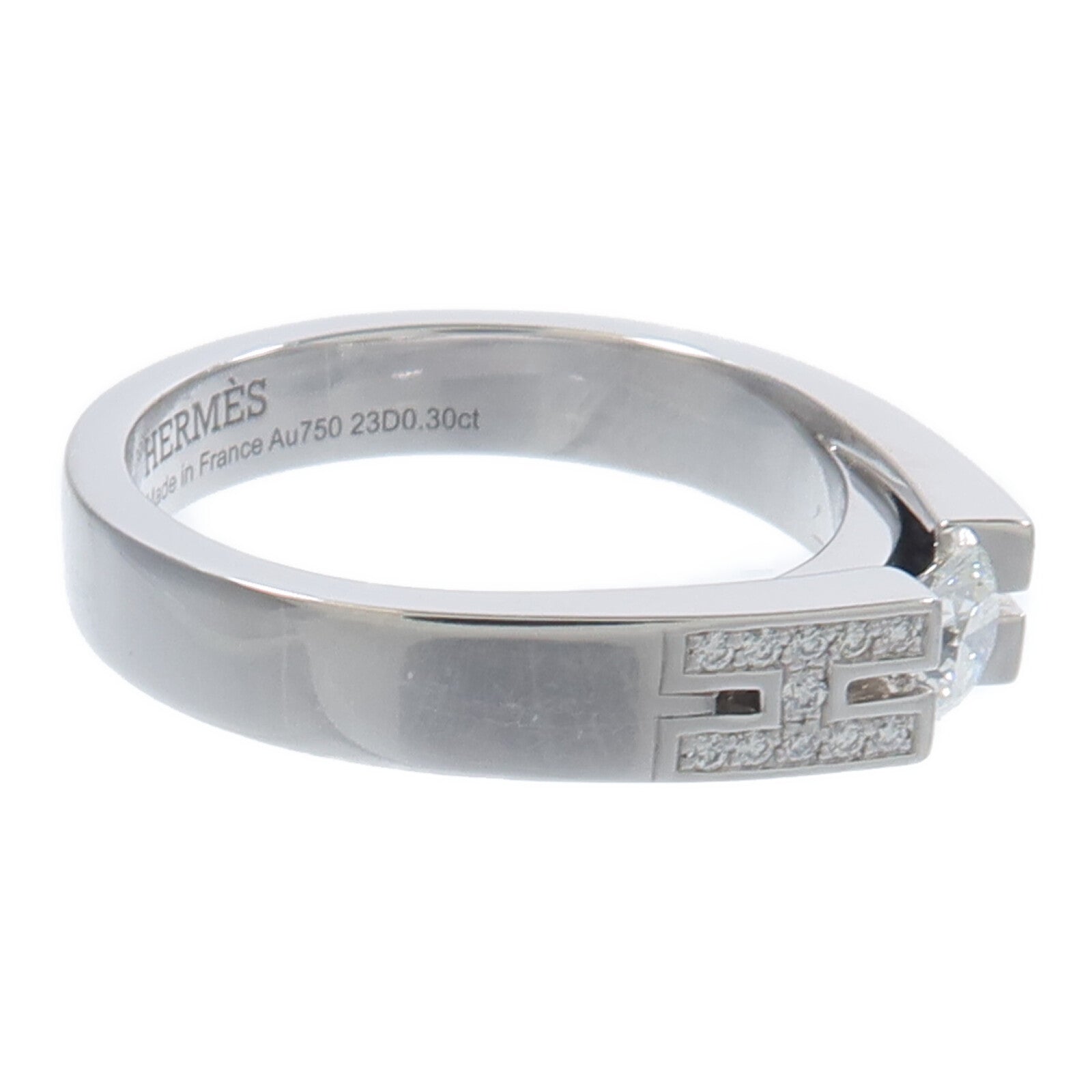 HERMES 18K白金Diamond Ring鑽石戒指