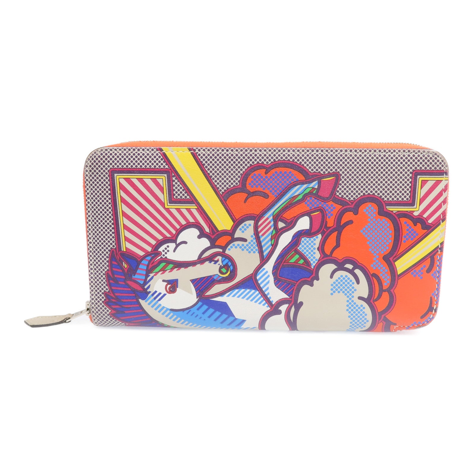 HERMES Swift皮革Azap Pegasus Design銀扣長錢包