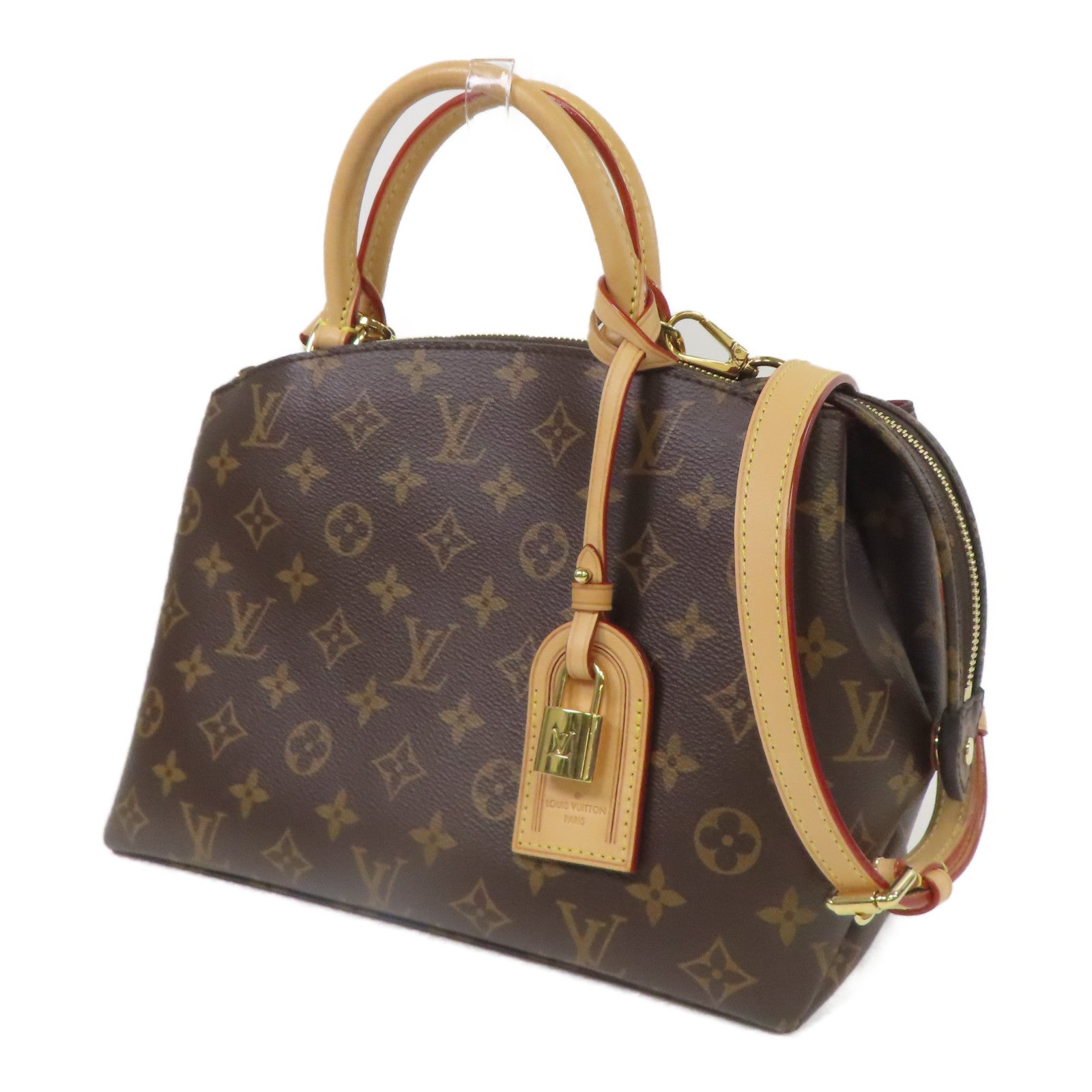 LOUIS VUITTON Monogram Petit Palais PM金扣肩背袋啡色