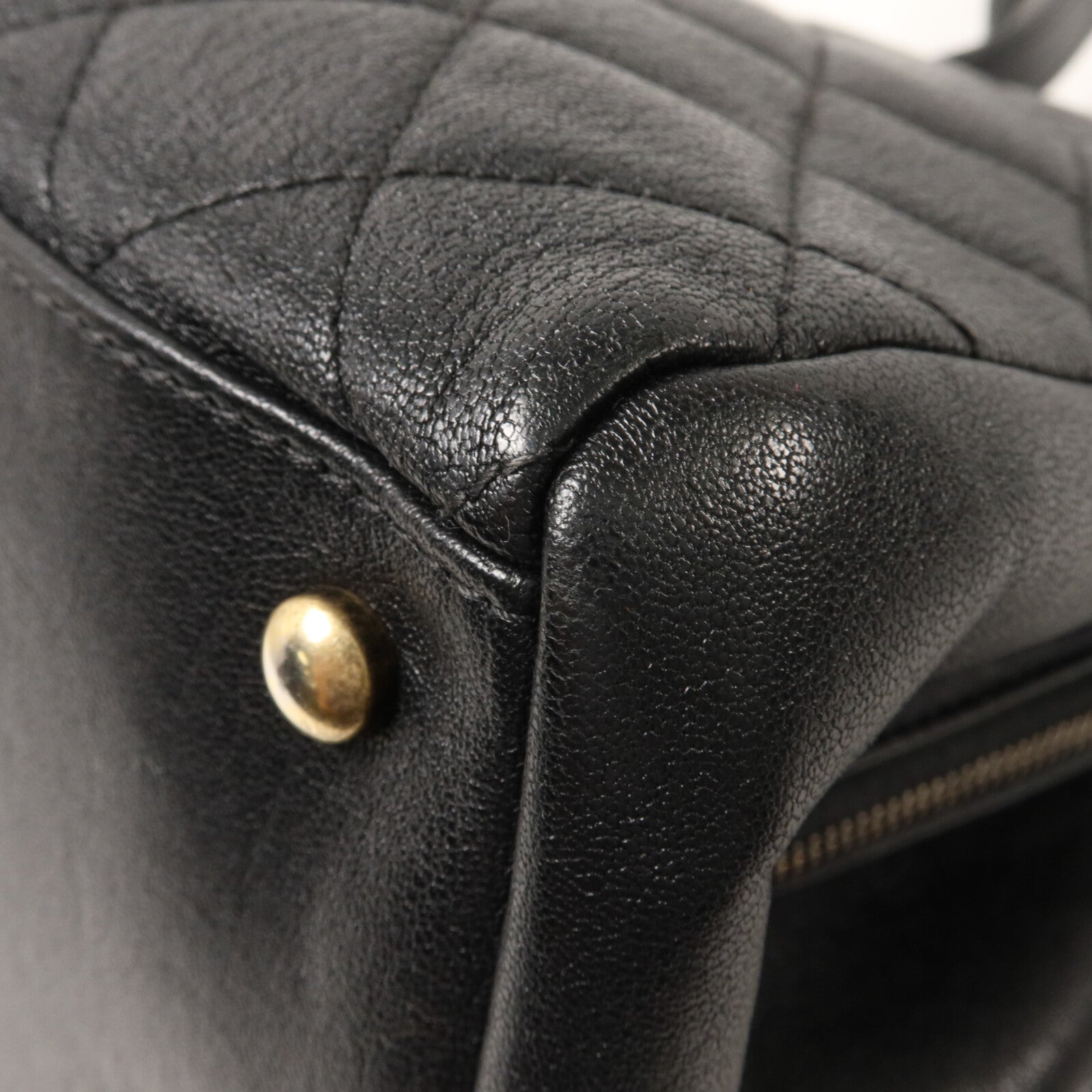 CHANEL 牛皮皮革Trapezio Flap Bag鏈帶手挽肩背兩用袋