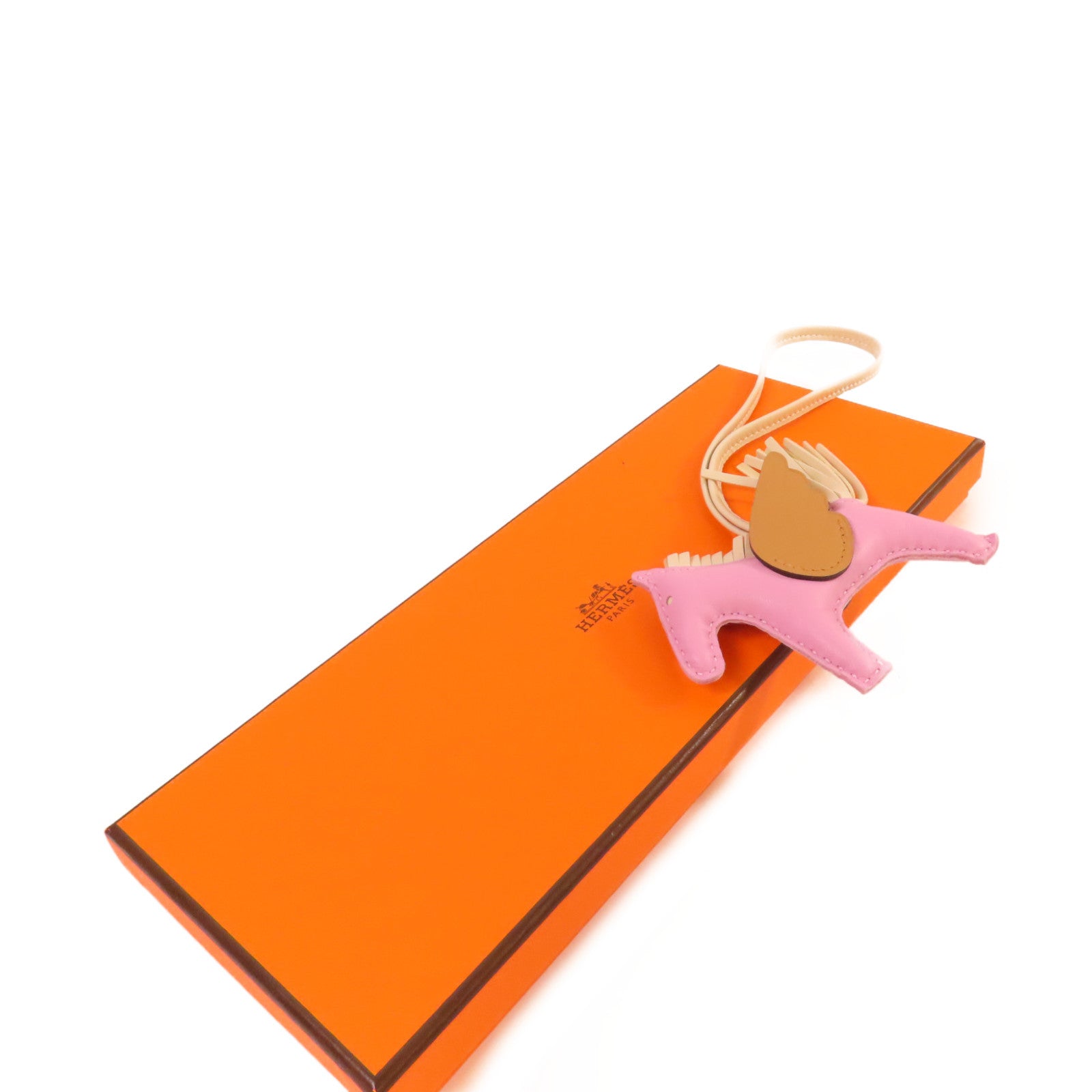 HERMES Swift皮革Rodeo Pegase PM Charm掛飾Mauve Sylvestre錦葵紫色/啡色