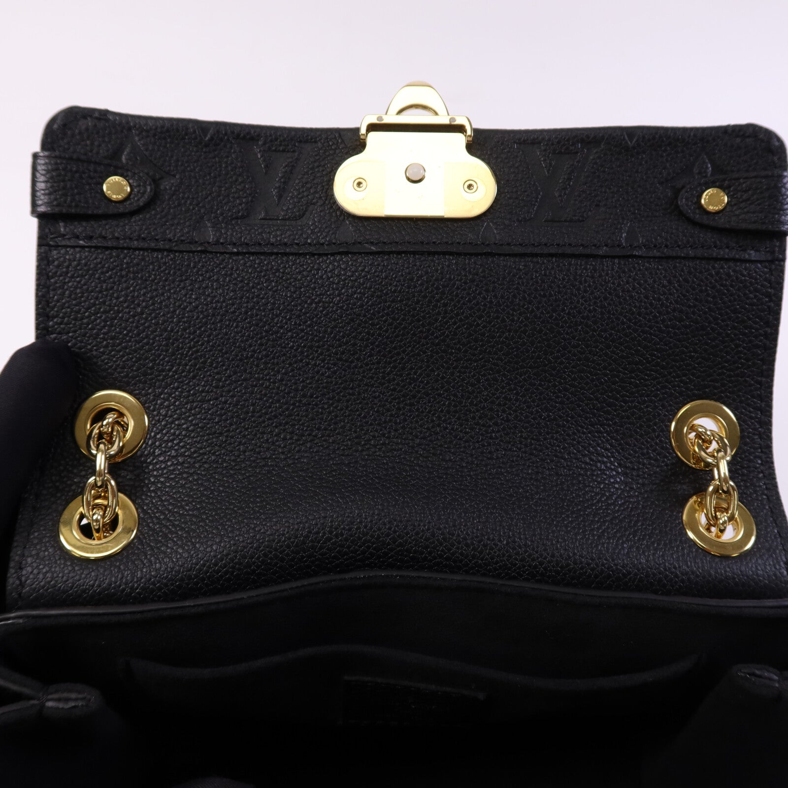 LOUIS VUITTON Monogram Empreinte Vavin BB金扣鏈帶肩背袋