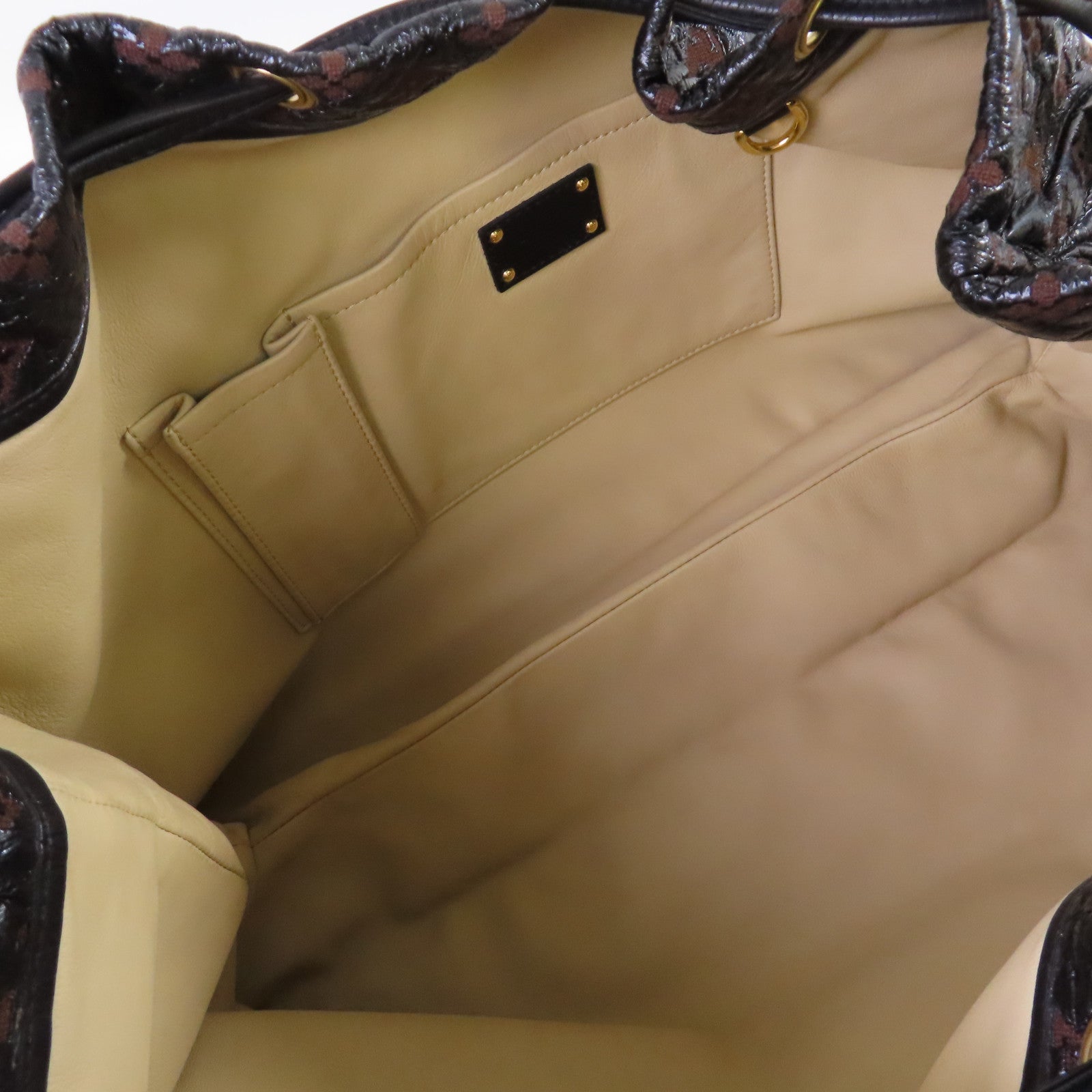 LOUIS VUITTON Monogram Envinil Squishy Inventeur Shoulder Bag Clutch金扣肩背袋啡色/黑色